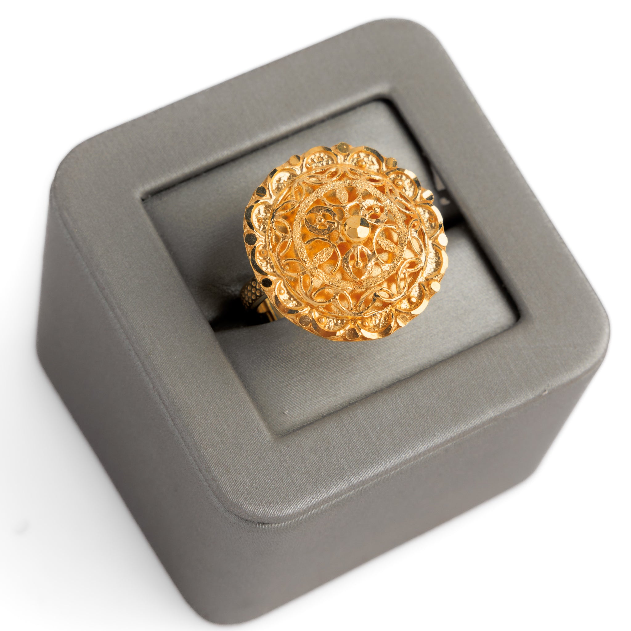 الخاتم التقليدي (D41) - Silver 925 و Gold Plated