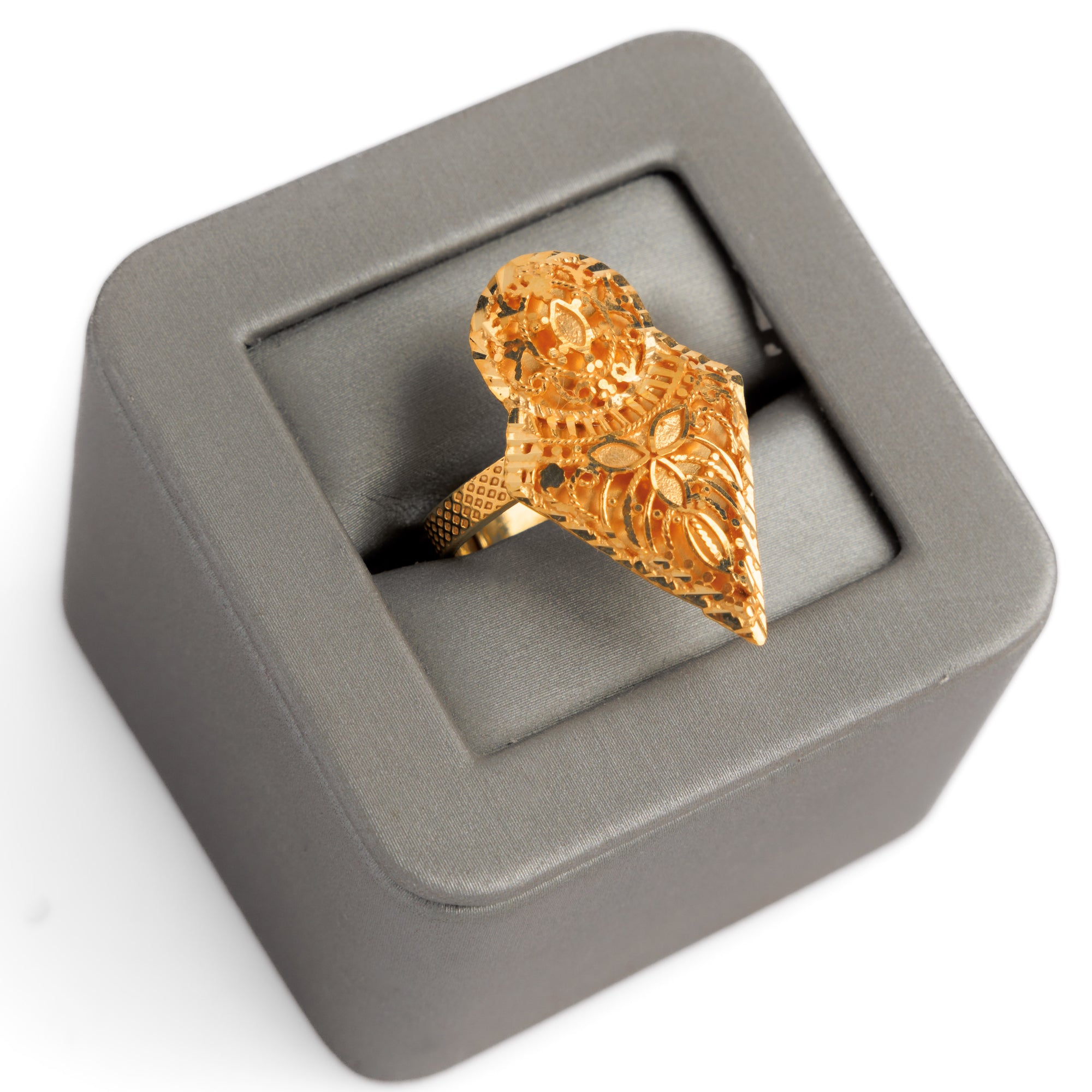 RP Shawahid Ring (D14) - Silver 925 و Gold Plated