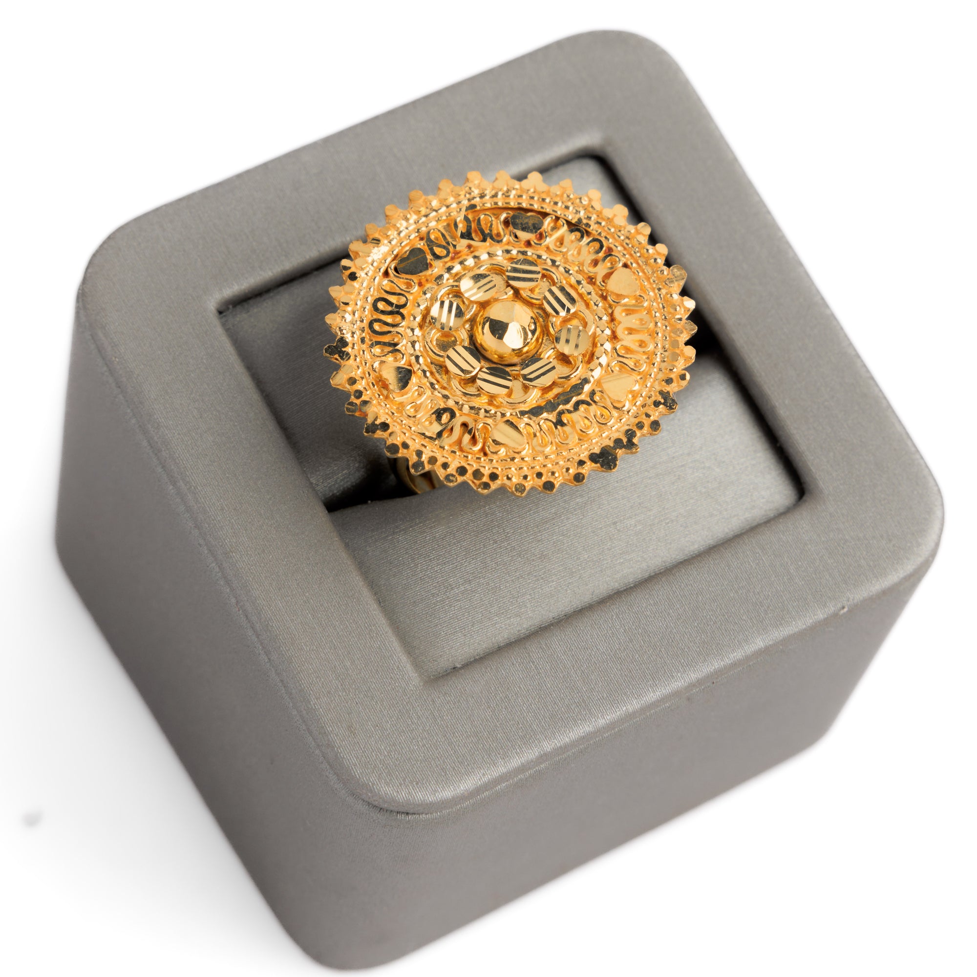 الخاتم التقليدي (D42) - Silver 925 و Gold Plated
