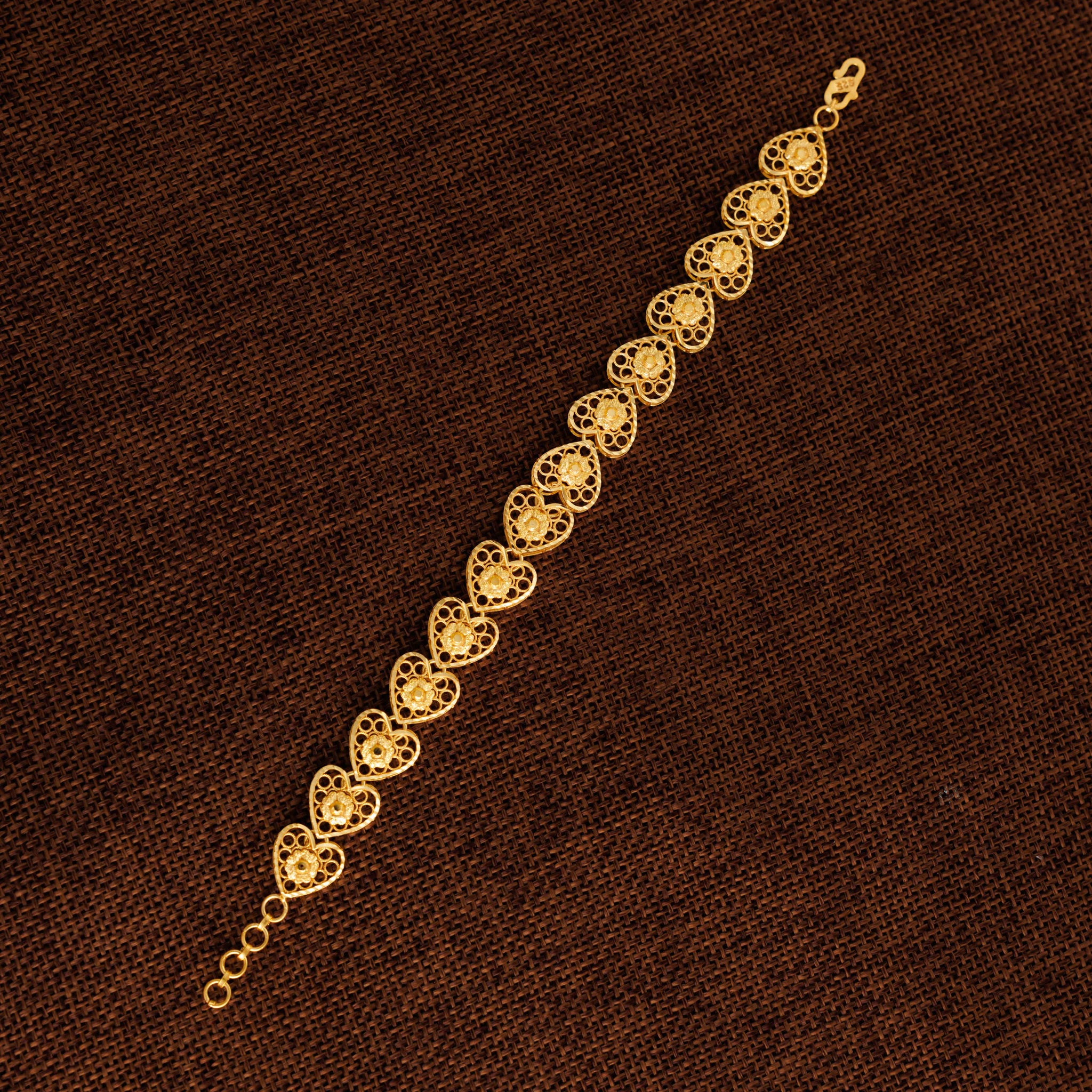 Casting Bracelet (D14) - Silver 925 & Gold Plated