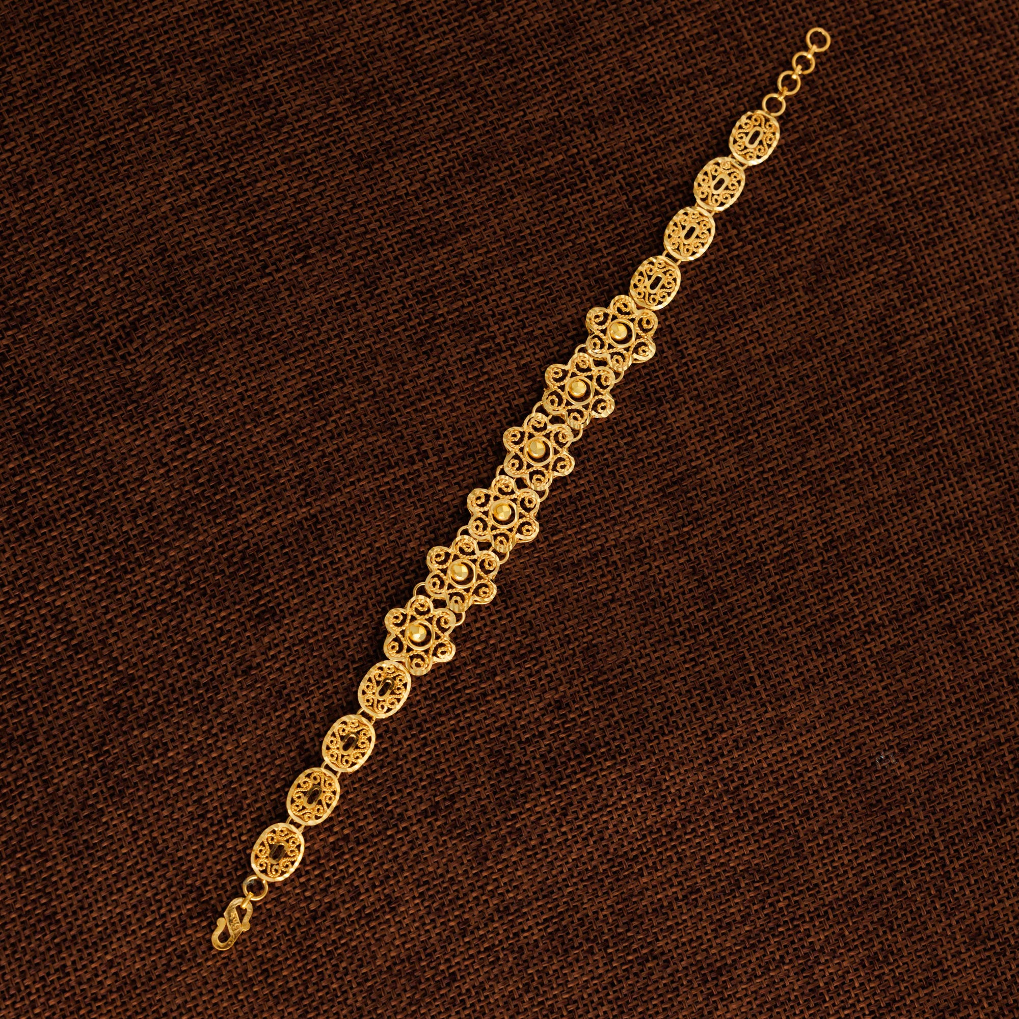 Casting Bracelet (D44) - Silver 925 & Gold Plated