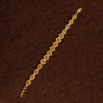 Casting Bracelet (D84) - Silver 925 & Gold Plated
