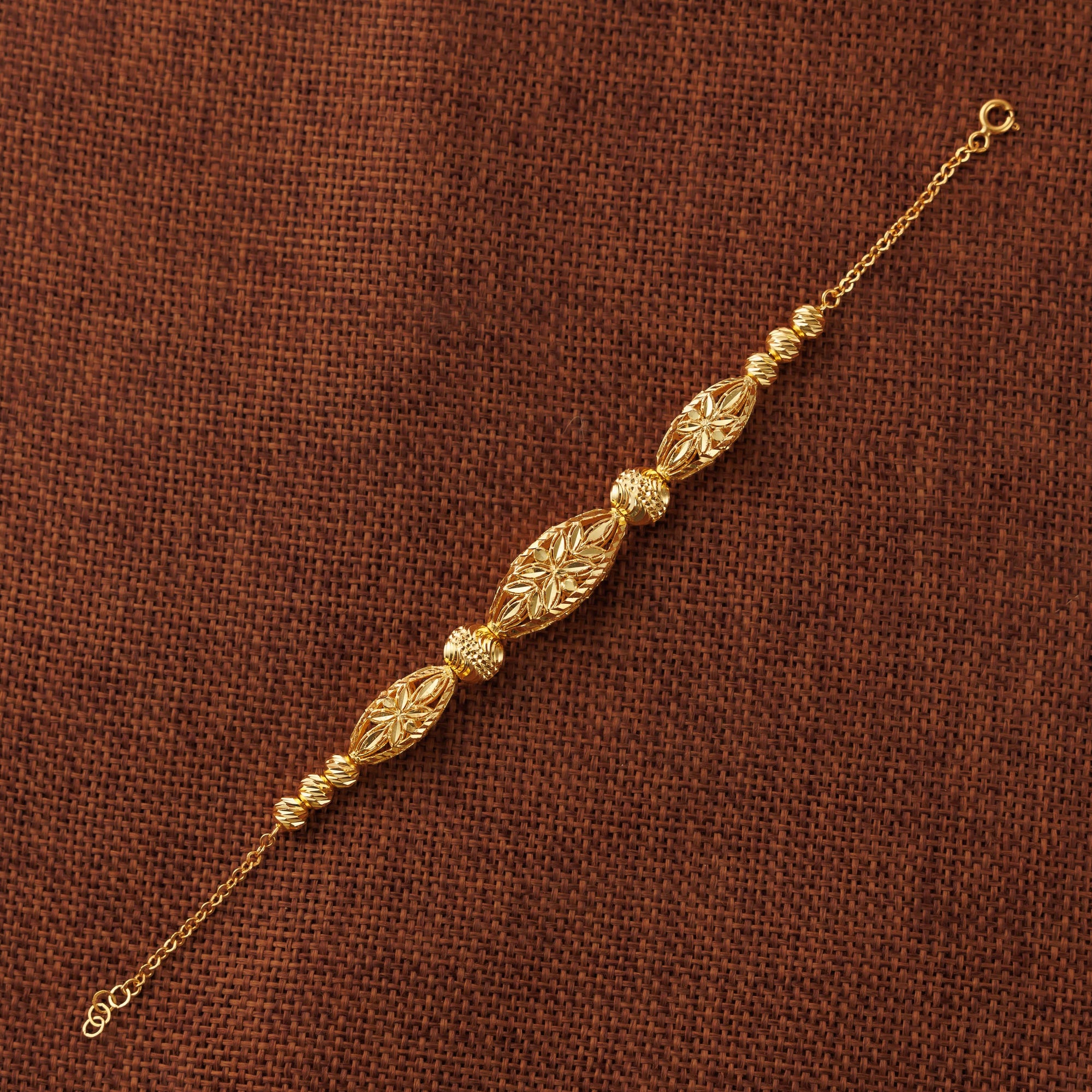 سوار RP Beads & Ball (D29) - فضة 925 ومطلي بالذهب