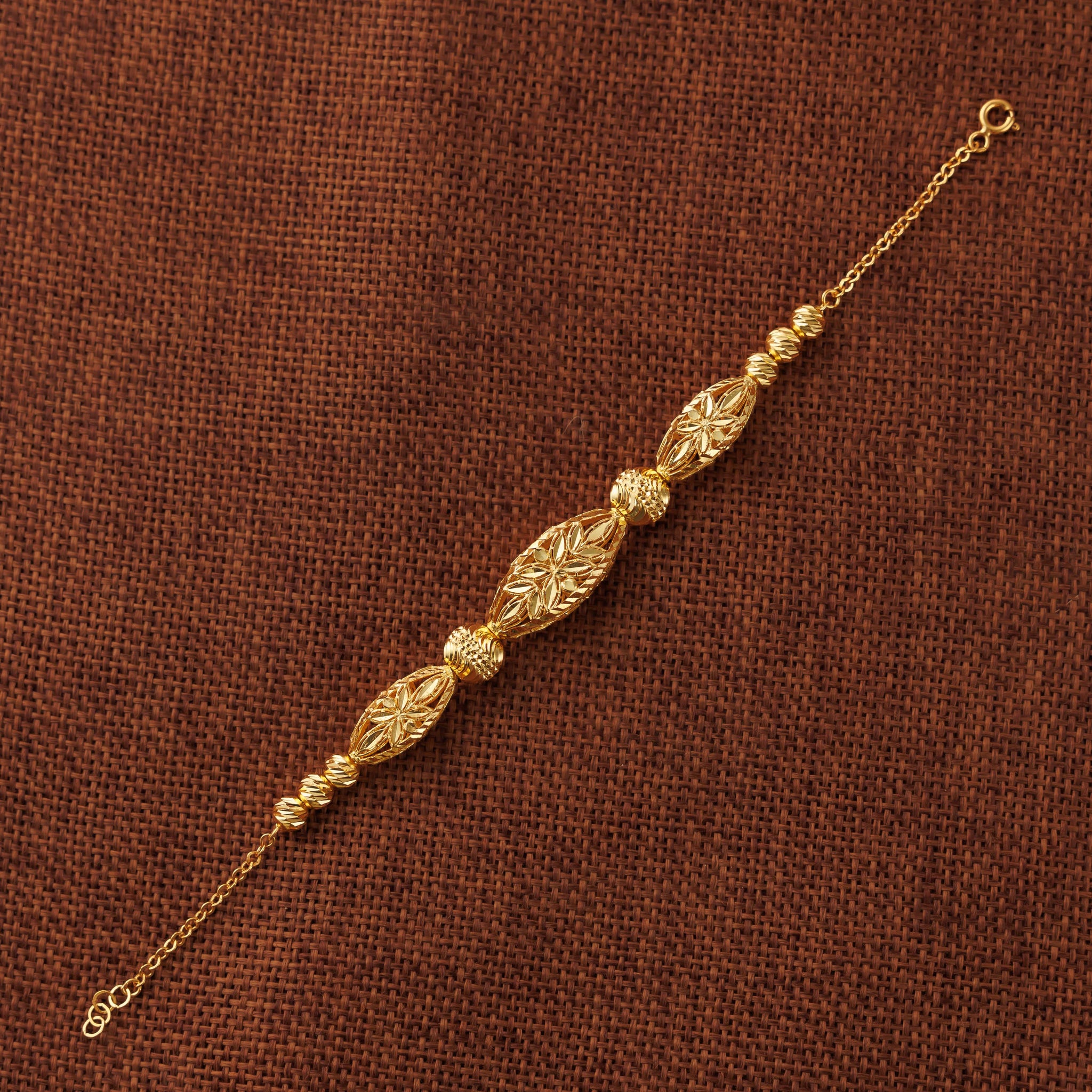 سوار RP Beads & Ball (D29) - فضة 925 ومطلي بالذهب