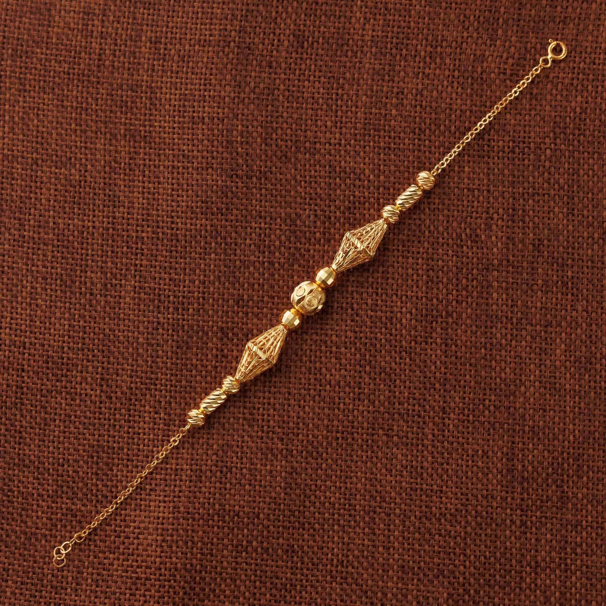 سوار RP Beads & Ball (D23) - فضة 925 ومطلي بالذهب