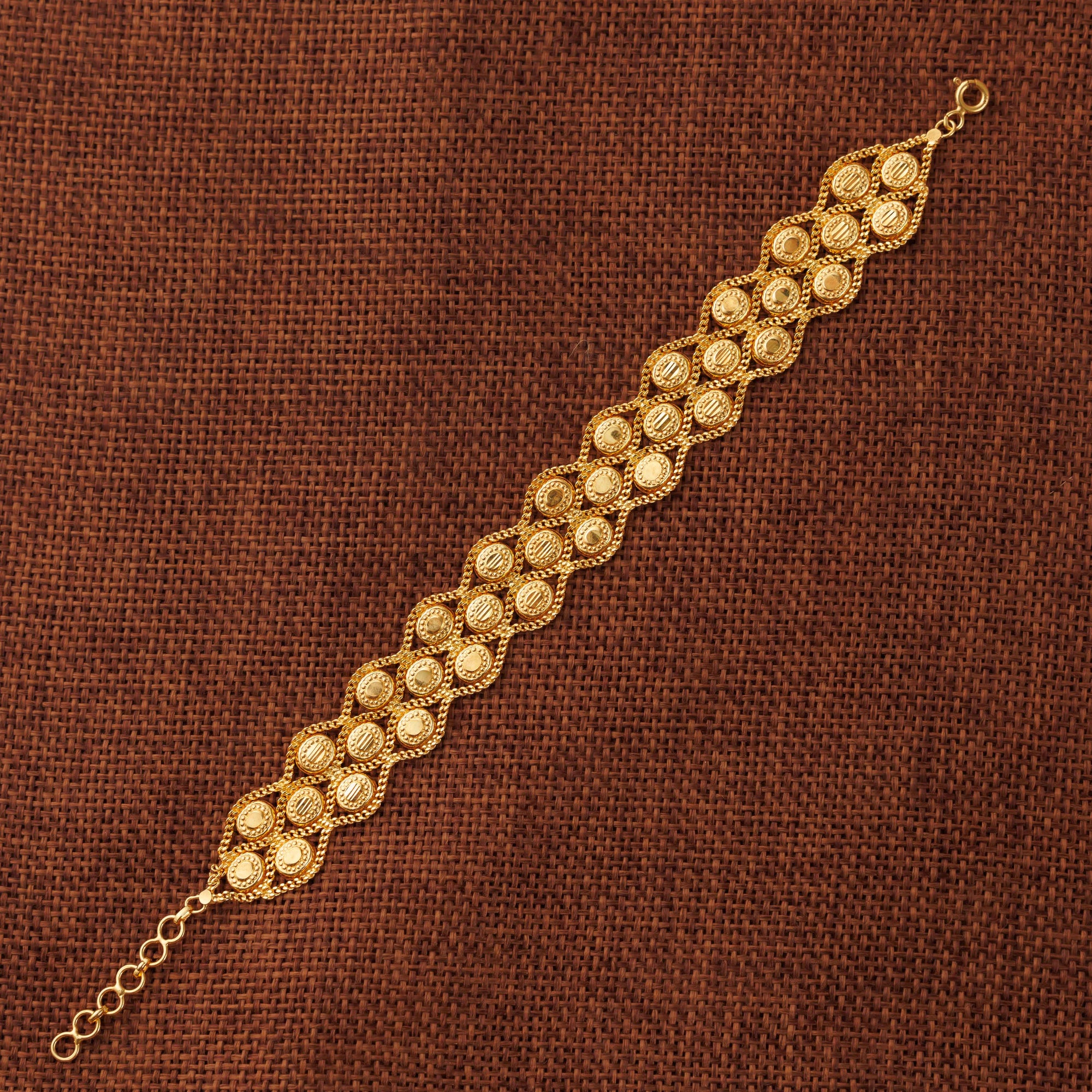 Dye cast & Chain Bracelet (D7) - Silver 925 & Gold Plated