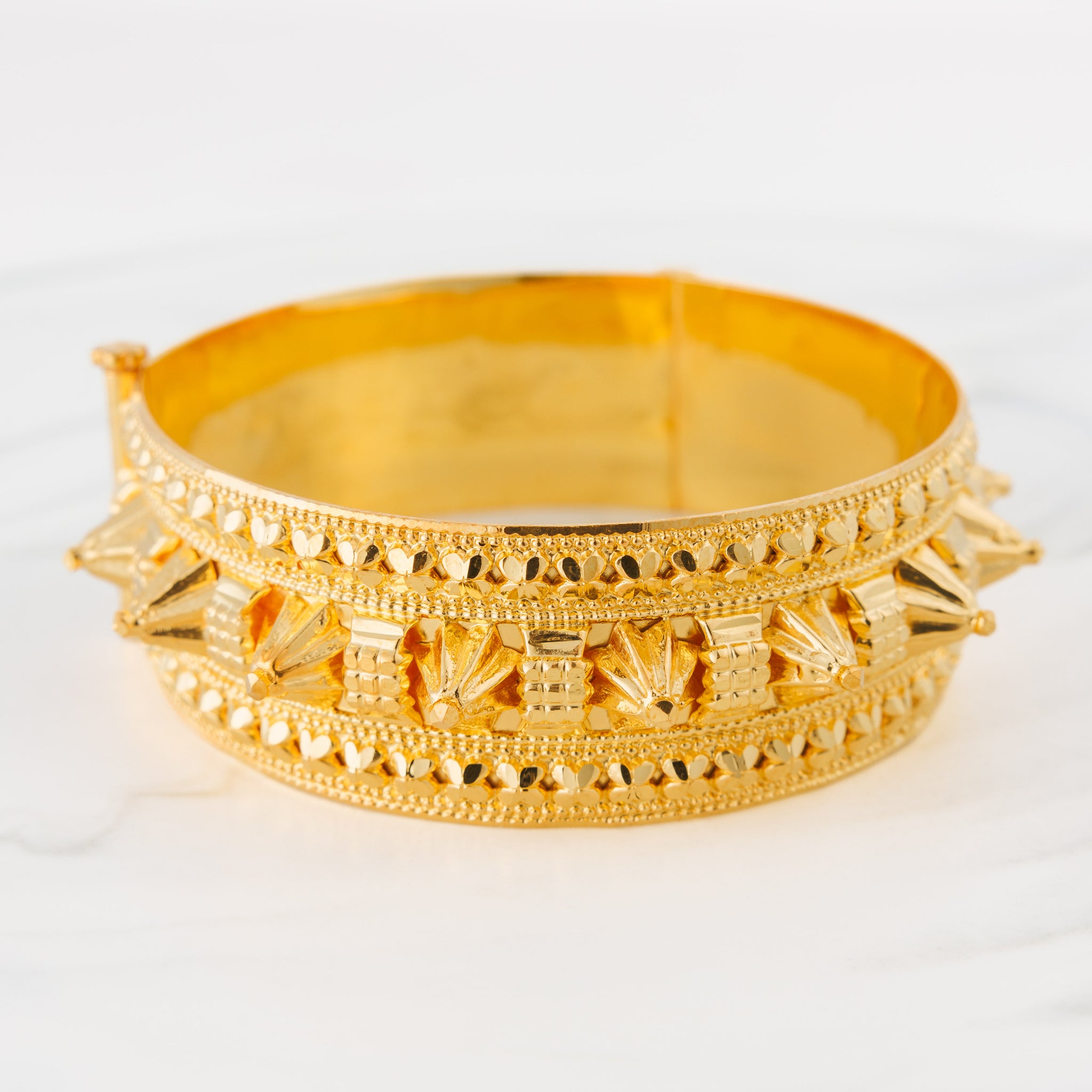 Mushawak Bangle (D62) - Silver 925 & Gold Plated