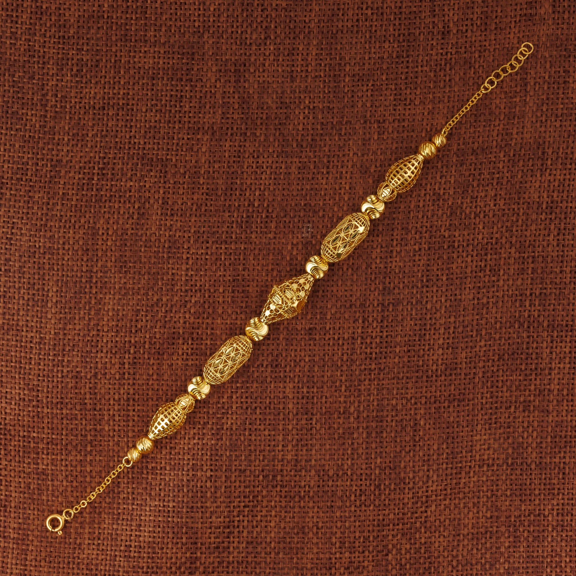 سوار RP Beads & Ball (D47) - فضة 925 ومطلي بالذهب