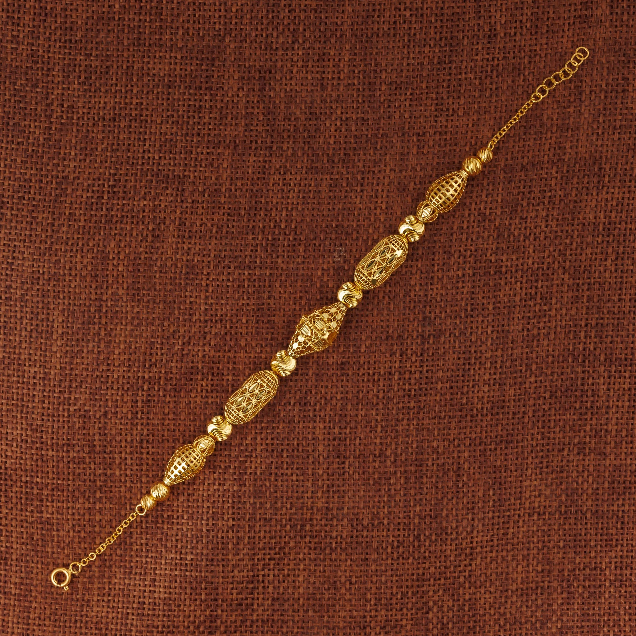 سوار RP Beads & Ball (D47) - فضة 925 ومطلي بالذهب