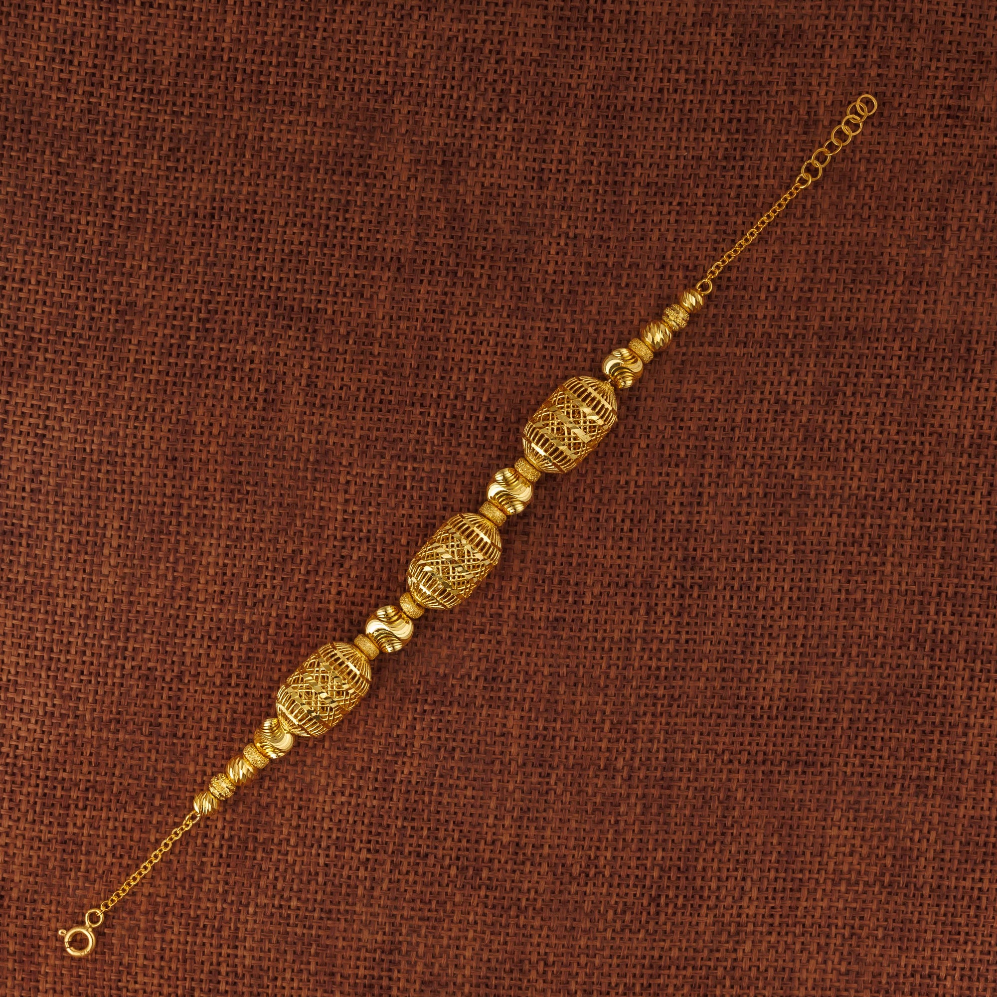 سوار RP Beads & Ball (D52) - فضة 925 ومطلي بالذهب