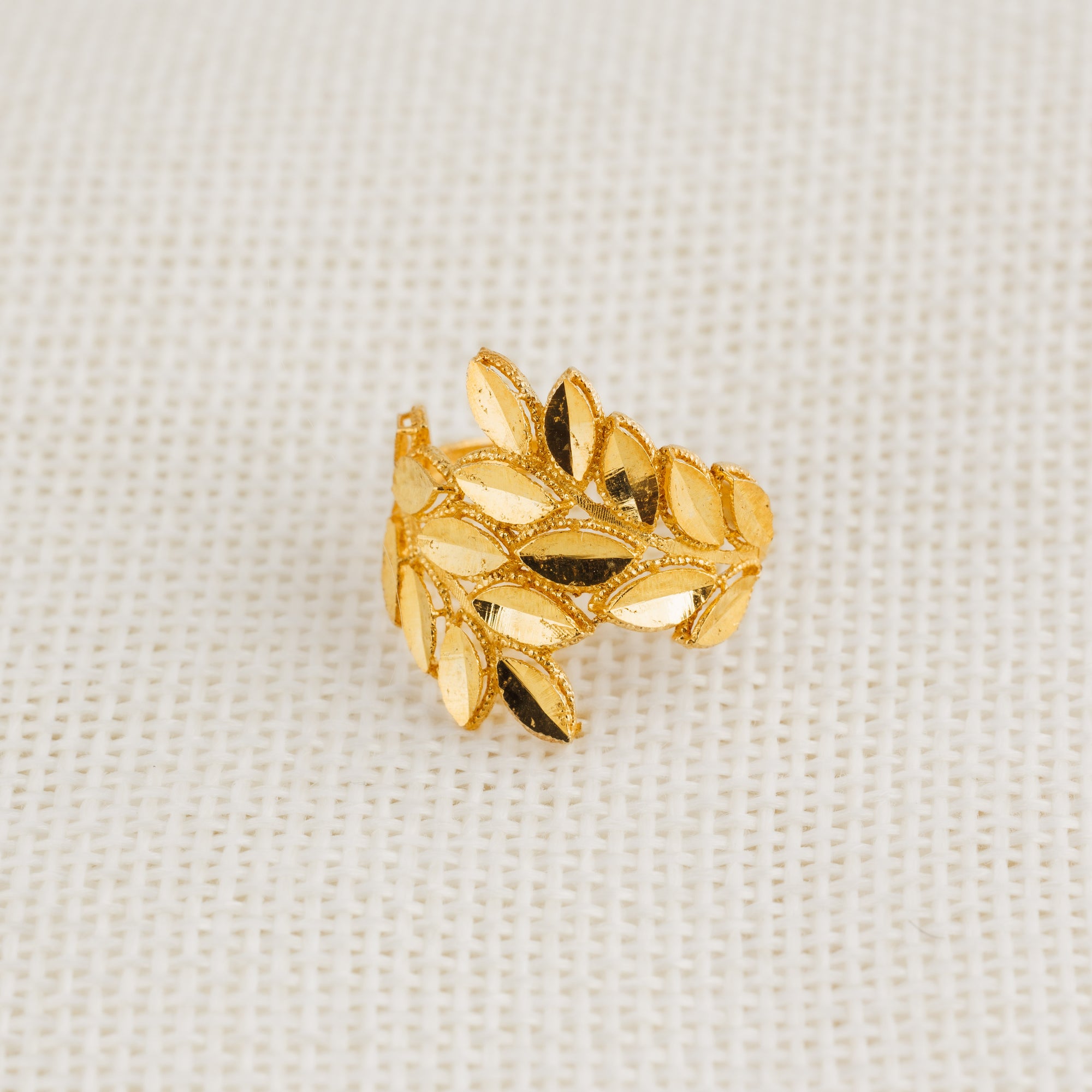 RP Leaf Ring (D6) - Silver 925 & Gold Plated