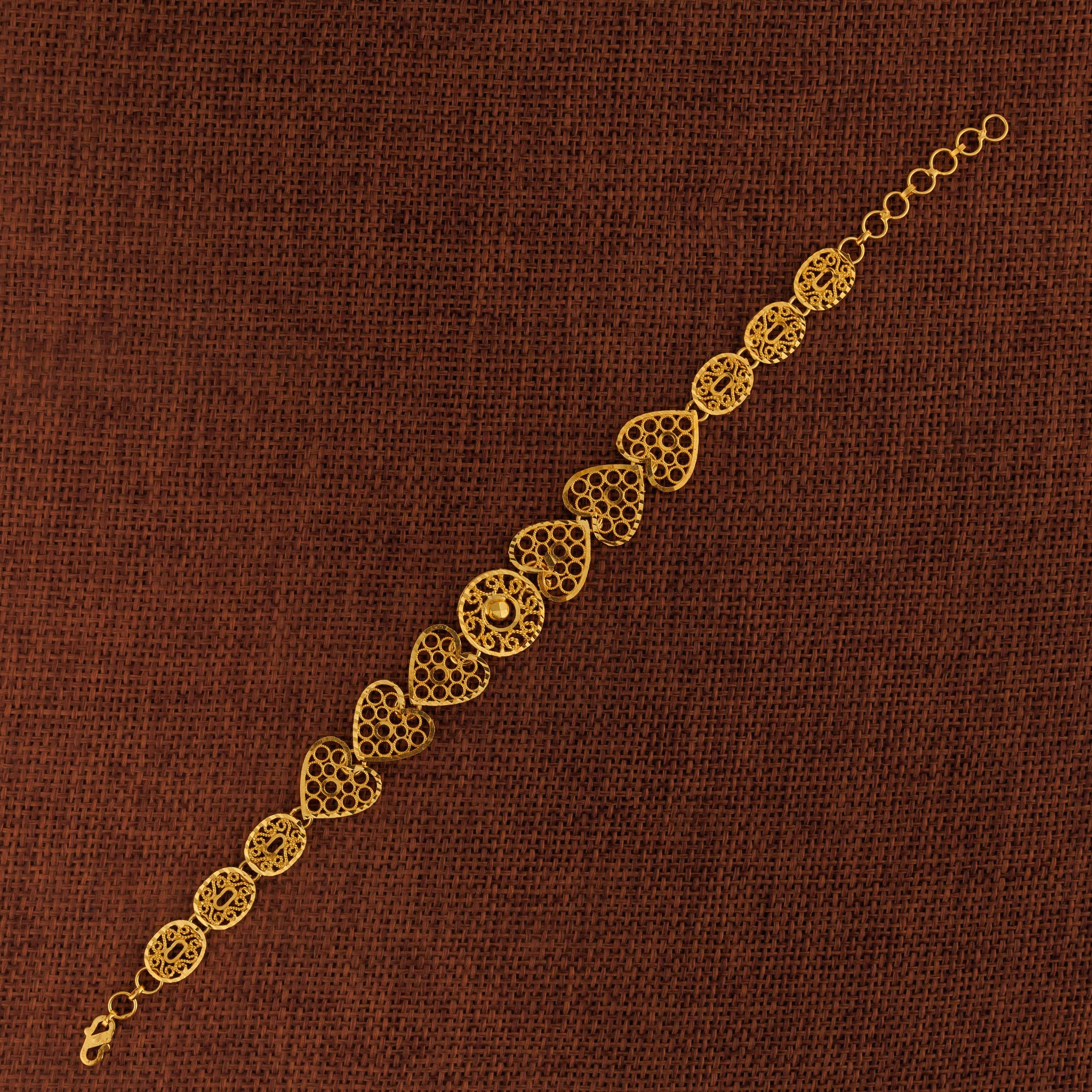 Casting Bracelet (D79) - Silver 925 & Gold Plated