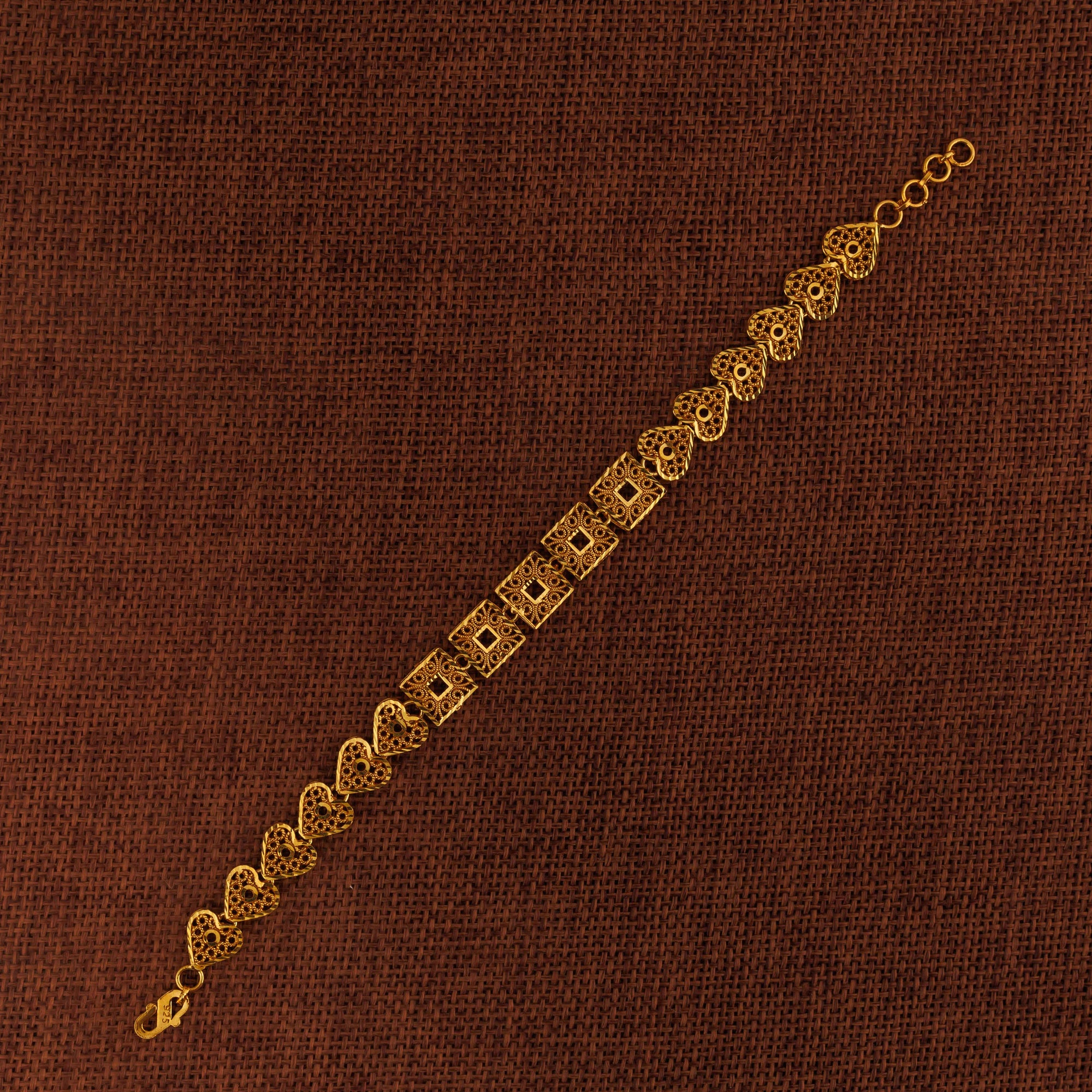 Casting Bracelet (D75) - Silver 925 & Gold Plated