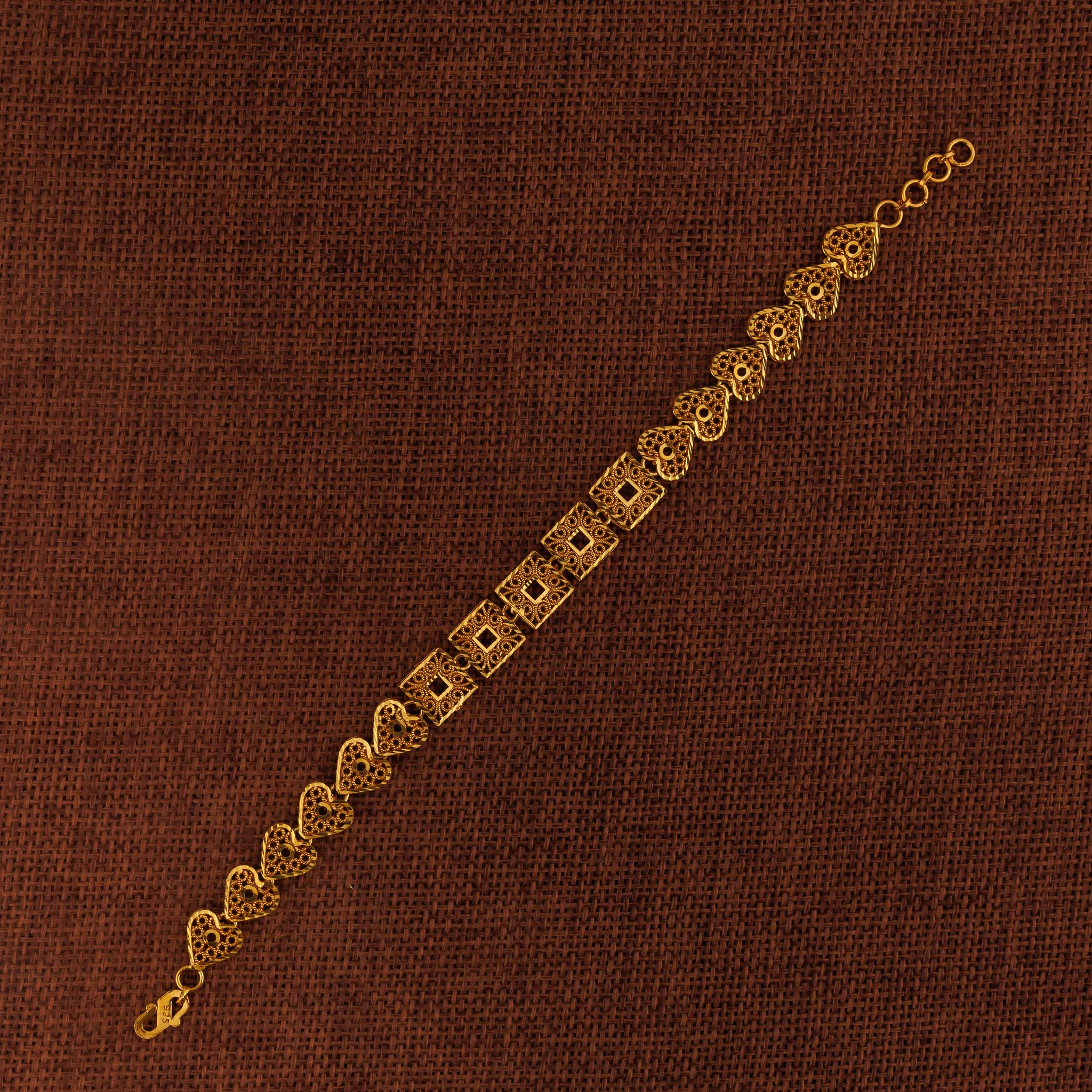 Casting Bracelet (D75) - Silver 925 & Gold Plated