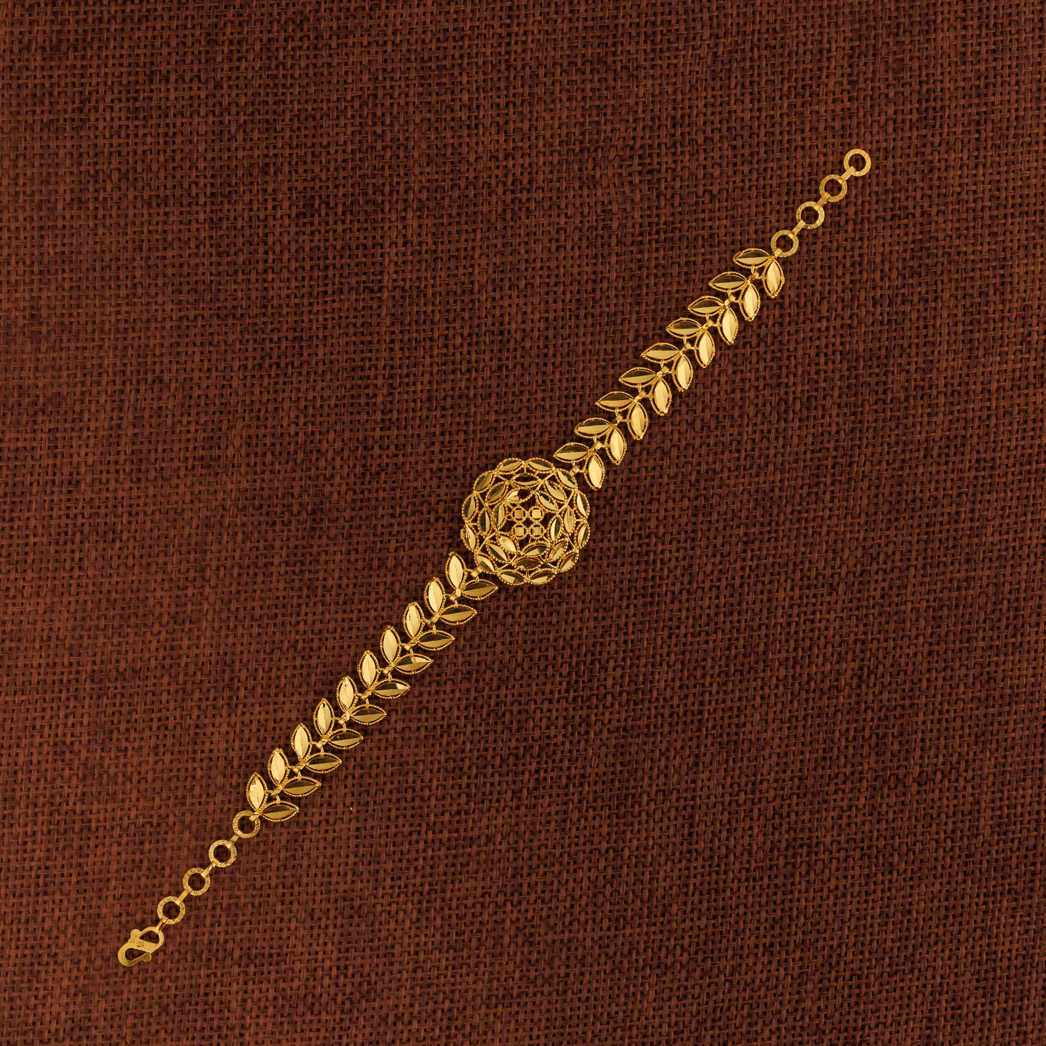 RP 1 Piece Bracelet with Leaf (D2) - Silver 925 & Gold Plated