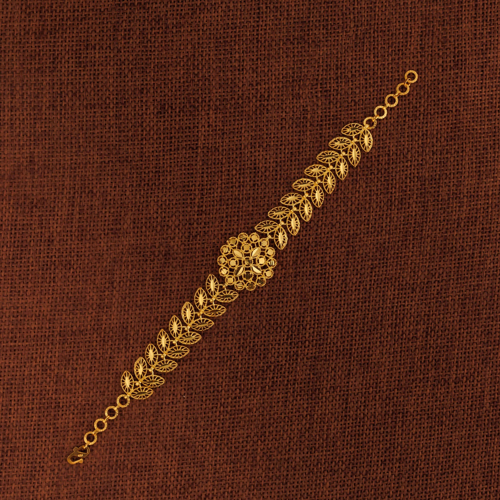 RP 1 Piece Bracelet with Leaf (D4) - Silver 925 & Gold Plated