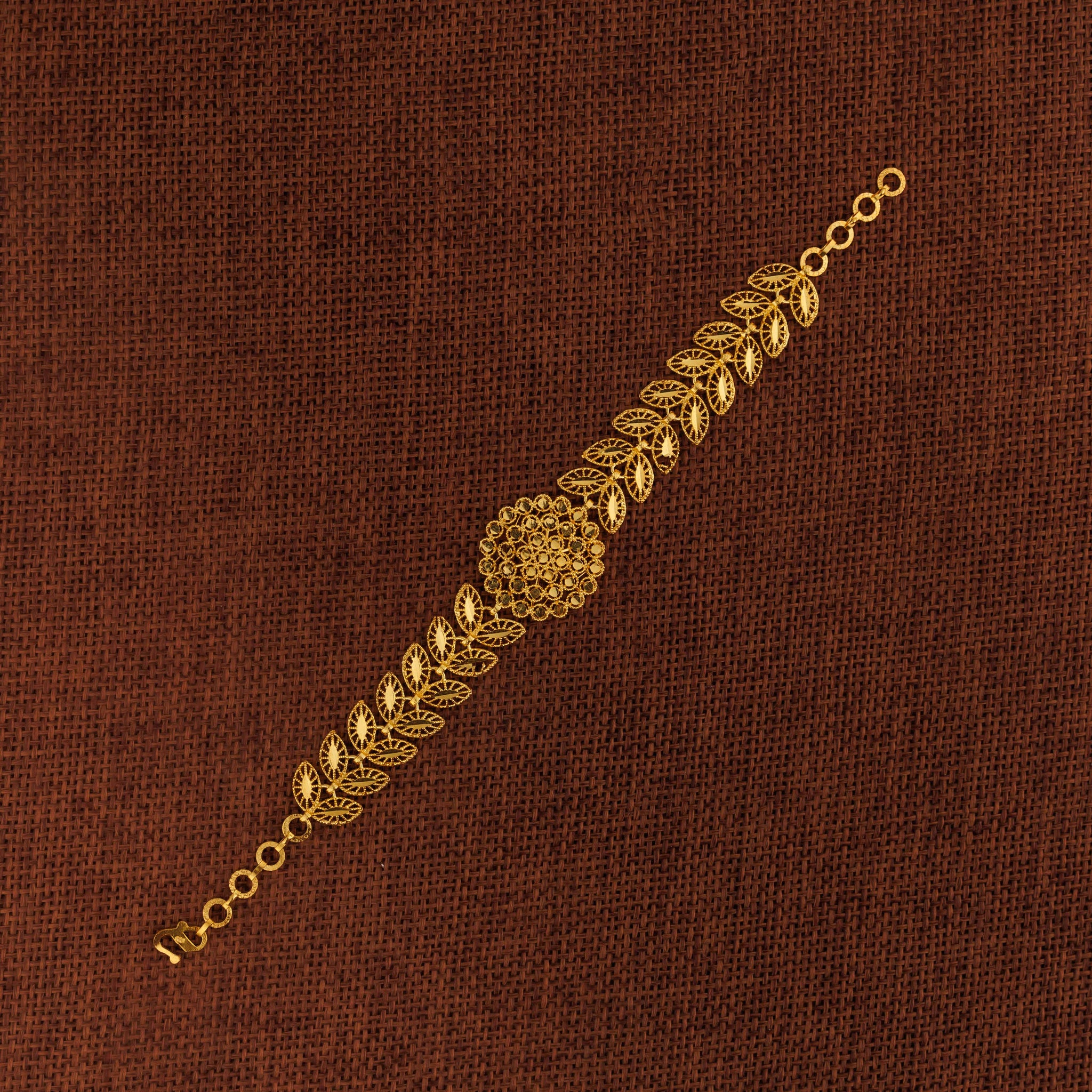 RP 1 Piece Bracelet with Leaf (D3) - Silver 925 & Gold Plated