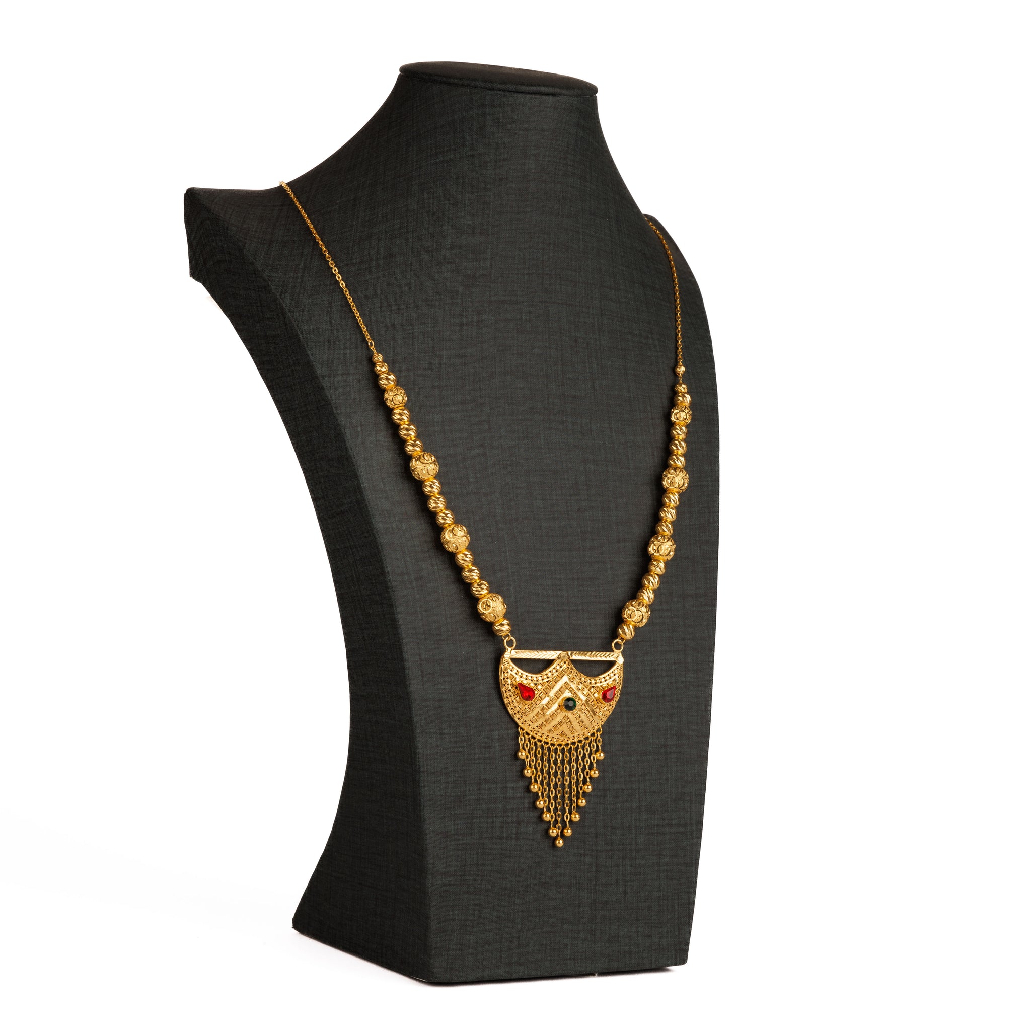 Moon Shaped Mala (S-D10) - Silver 925 & Gold Plated