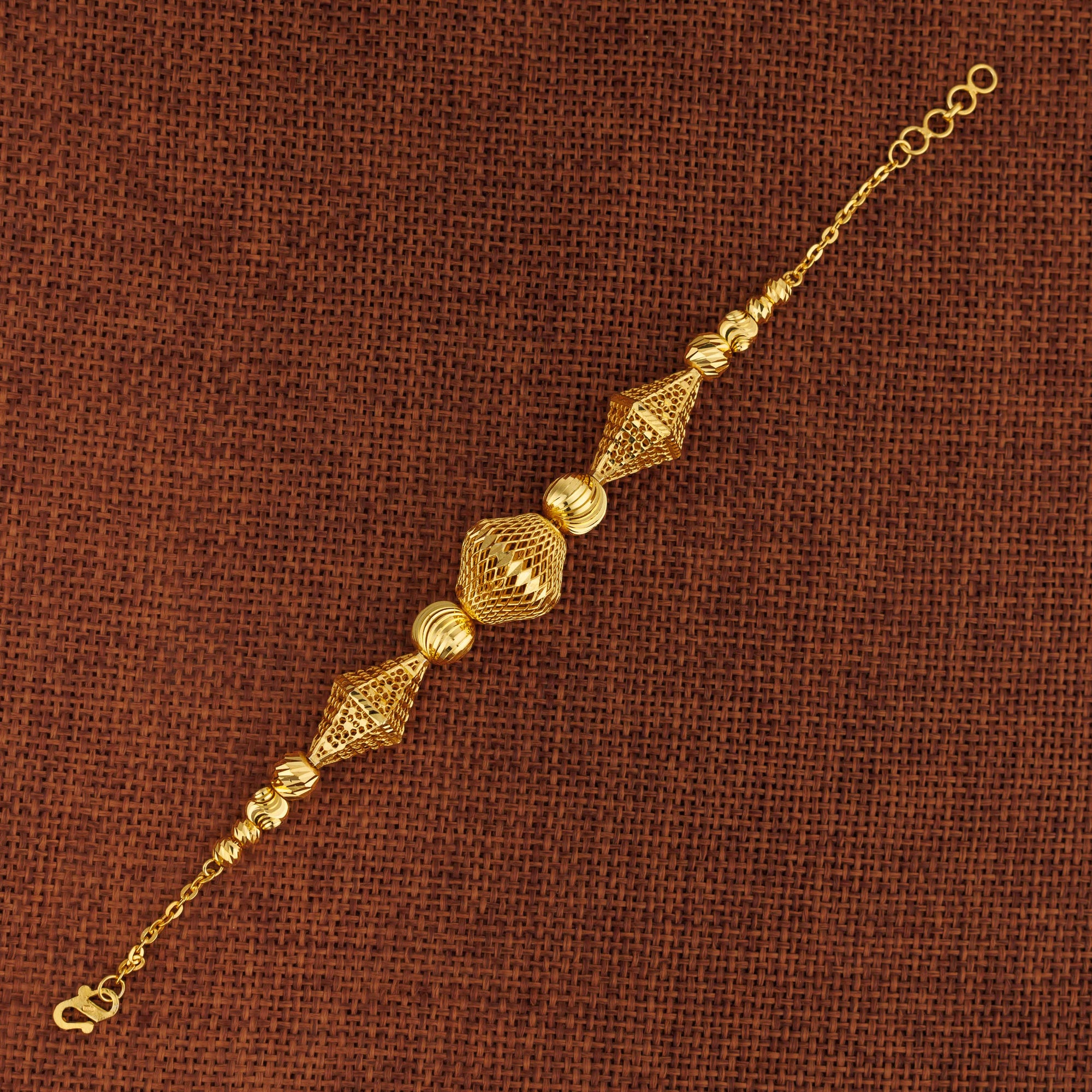 سوار RP Beads & Ball (D52) - فضة 925 ومطلي بالذهب