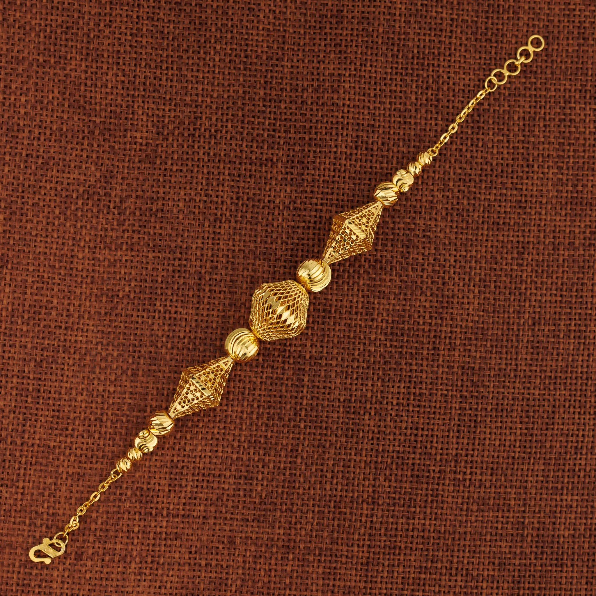 سوار RP Beads & Ball (D52) - فضة 925 ومطلي بالذهب
