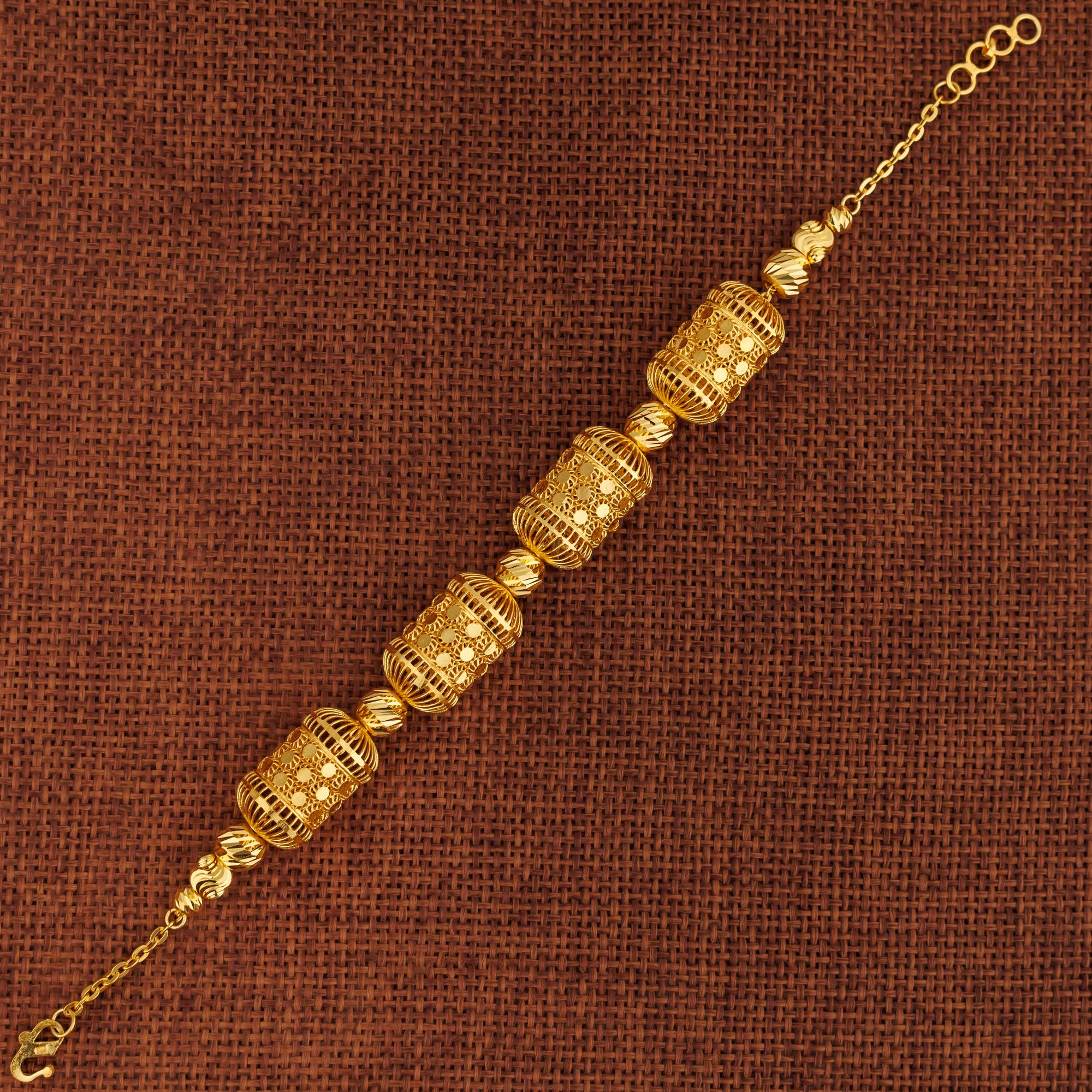 RP Beads & Ball Bracelet (D53) - Silver 925 & Gold Plated