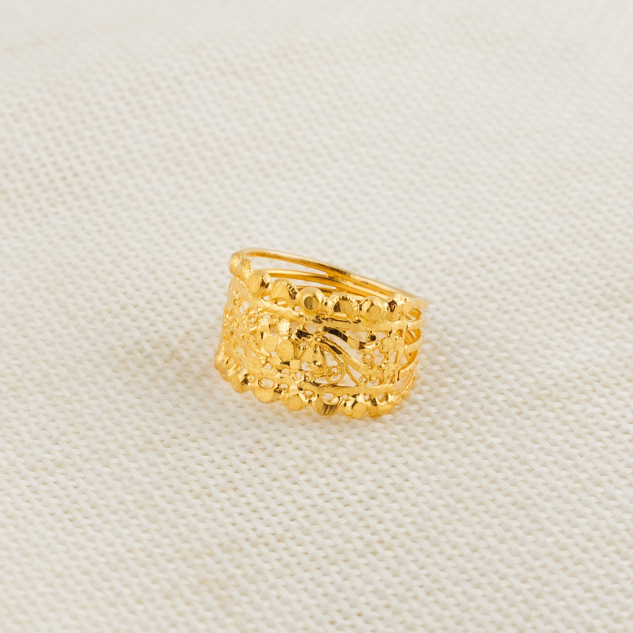 Casting ring (D4) - Silver 925 & Gold Plated