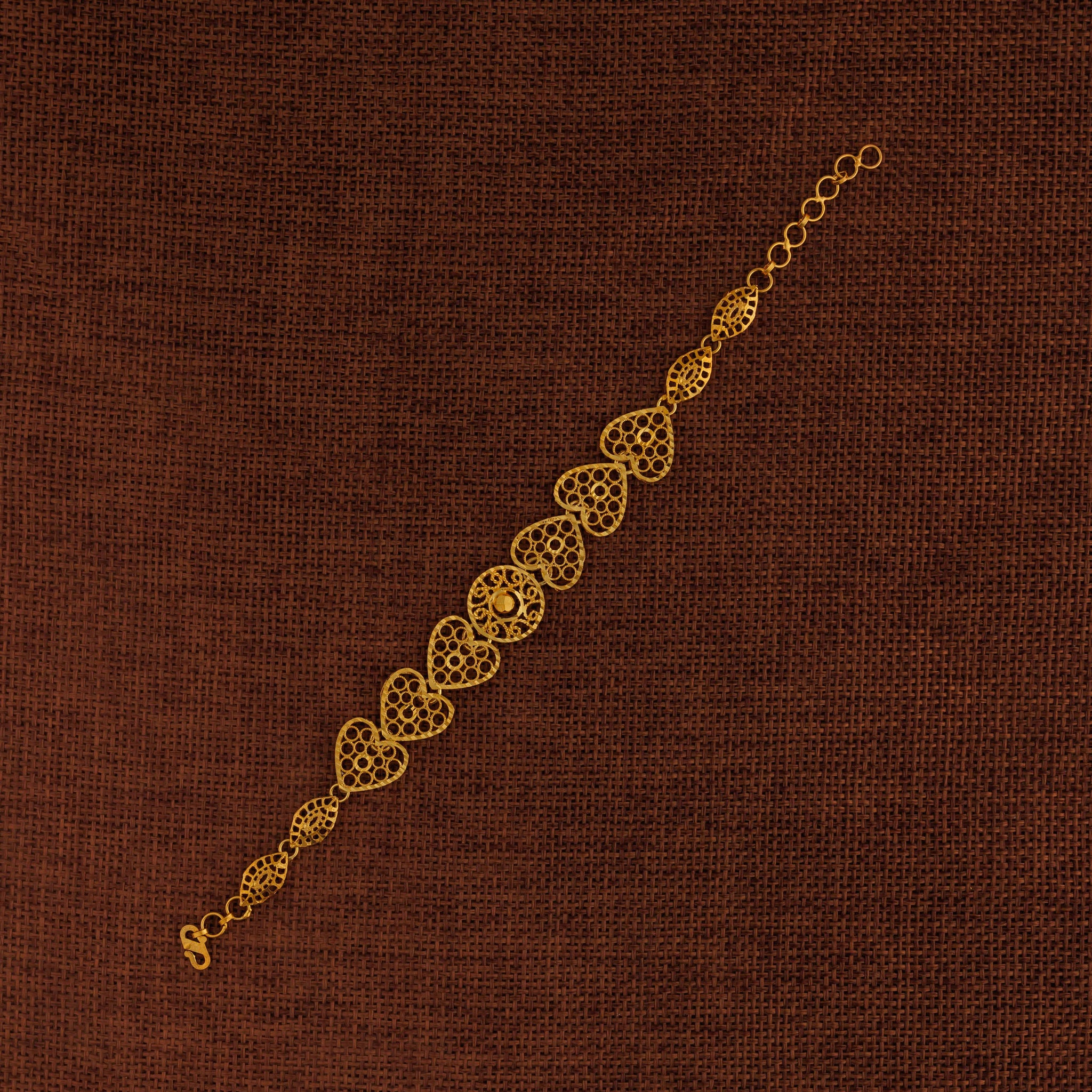Casting Bracelet (D80) - Silver 925 & Gold Plated
