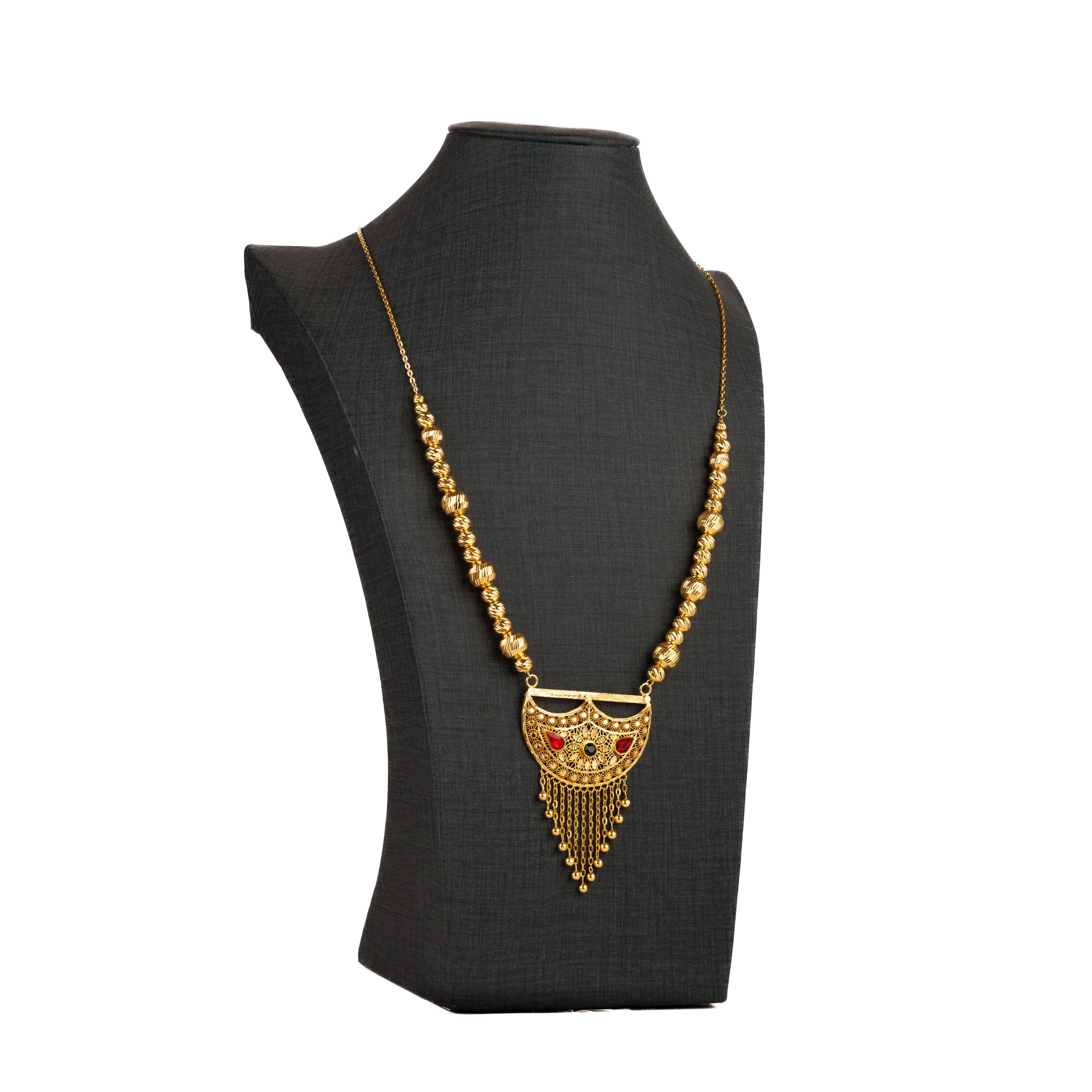 Moon Shaped Mala (S-D11) - Silver 925 & Gold Plated