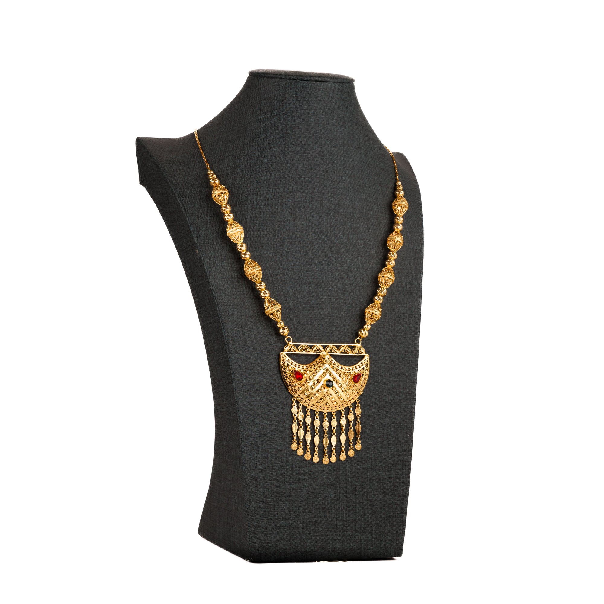 Moon Shaped Mala (M-D11) - Silver 925 & Gold Plated
