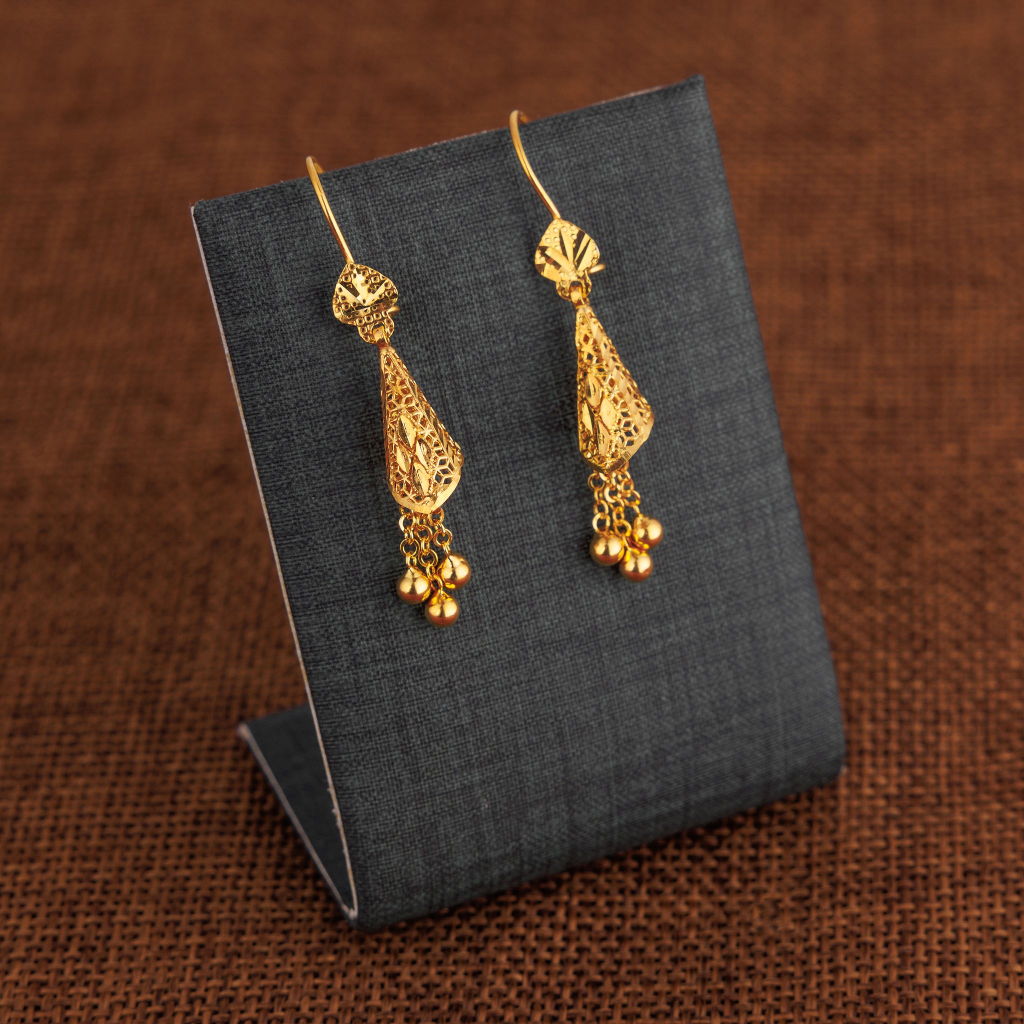 Cone Shaped Earrings (D1) - Silver 925 & Gold Plated
