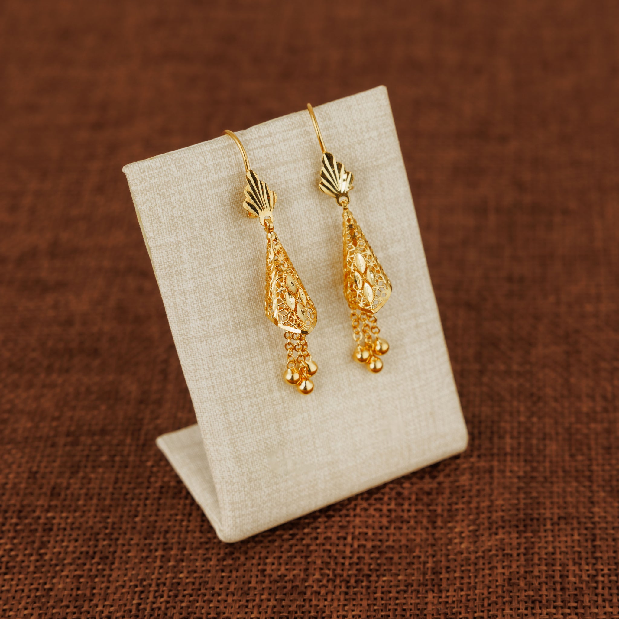 Cone Shaped Earrings (D2) - Silver 925 & Gold Plated