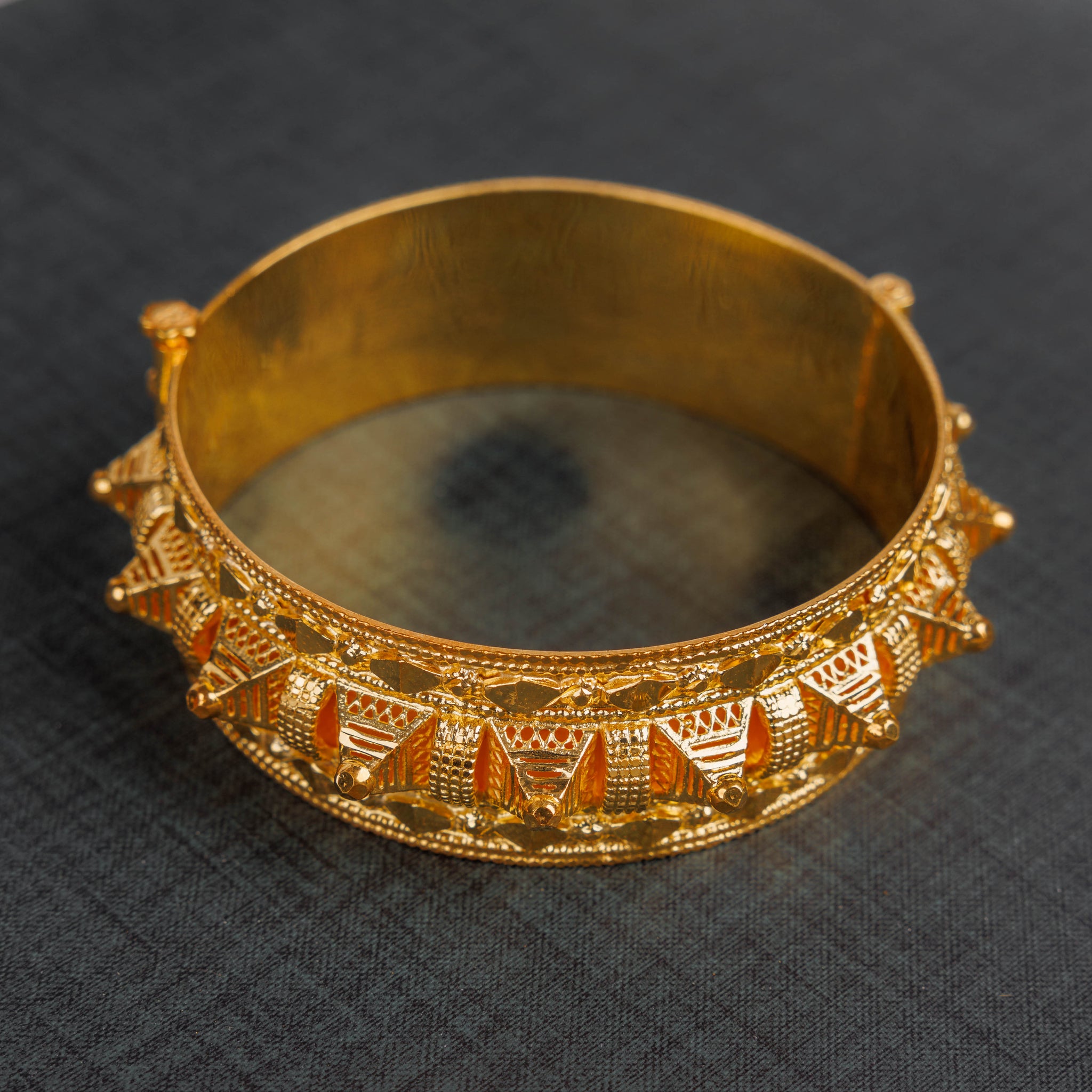 Mushawak Bangle (D26) - Silver 925 & Gold Plated