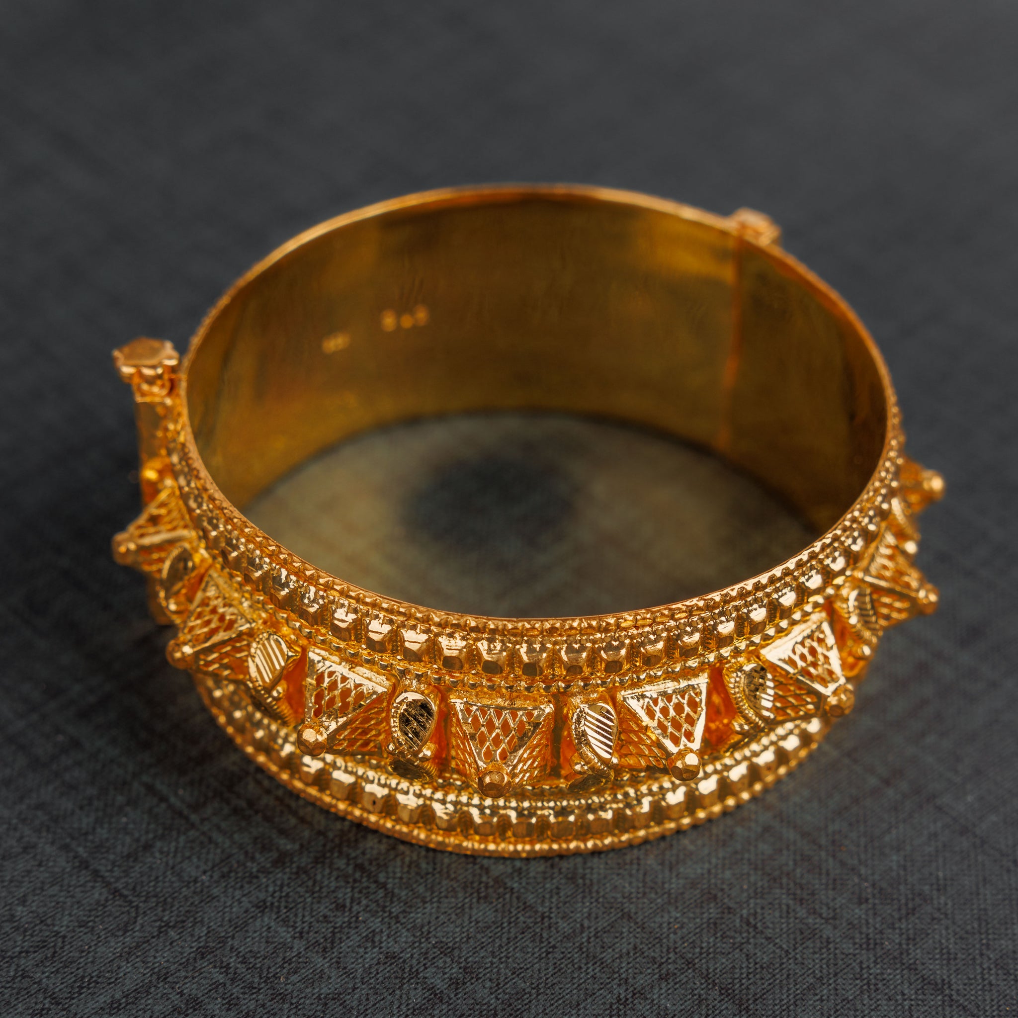 Mushawak Bangle (D43) - Silver 925 & Gold Plated