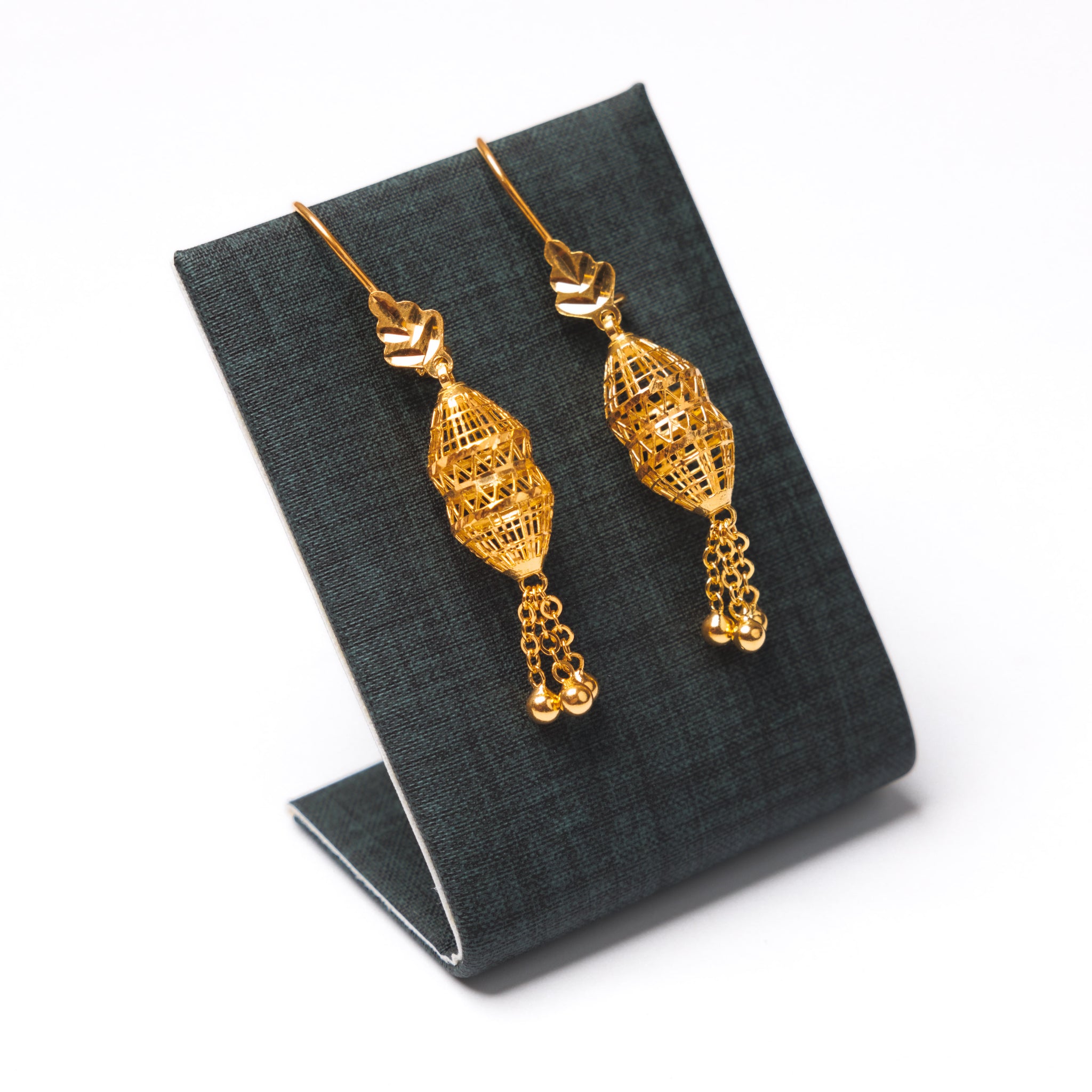 Barrel Shaped Earrings (D2) - Silver 925 & Gold Plated