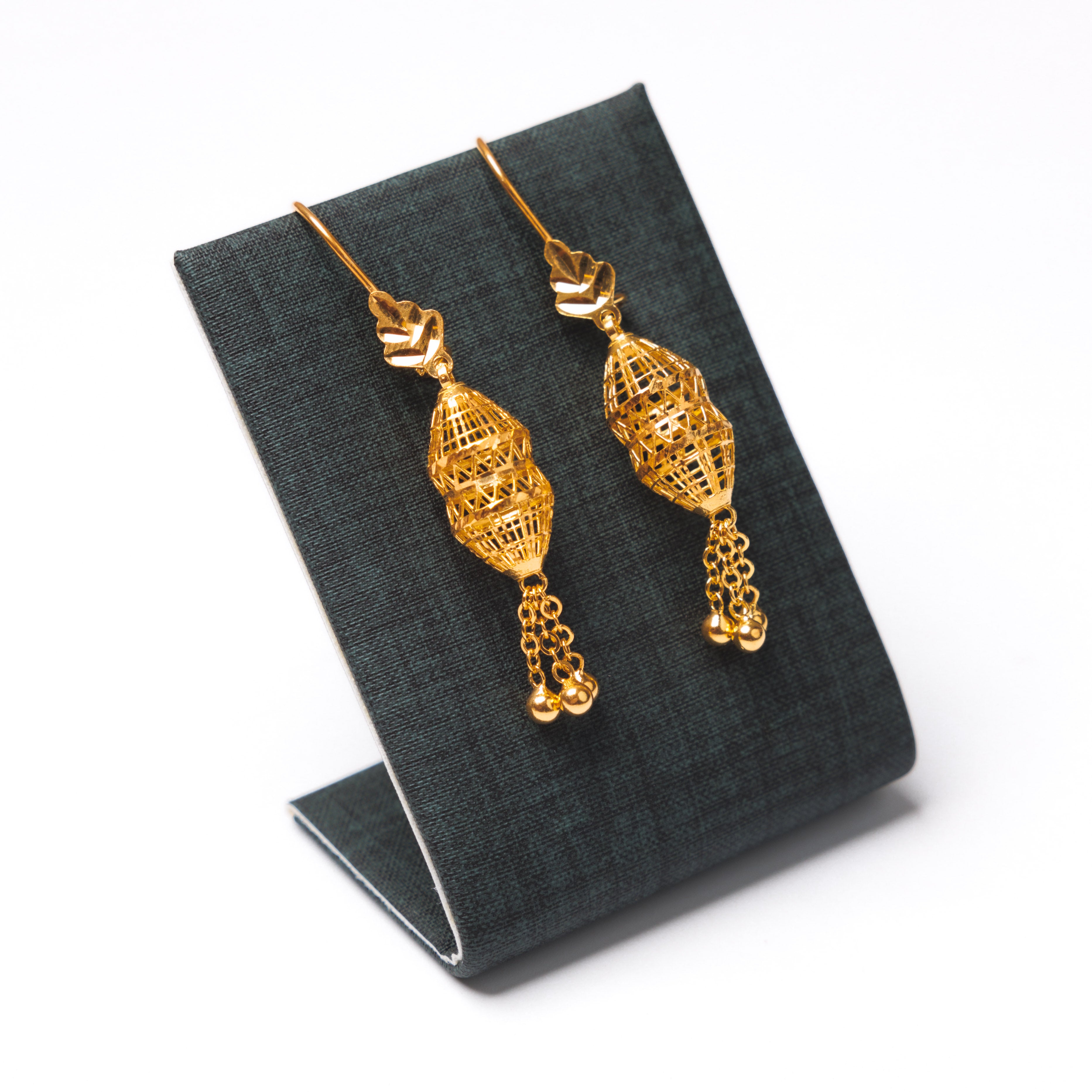 أقراط على شكل برميل (D2) - Silver 925 و Gold Plated
