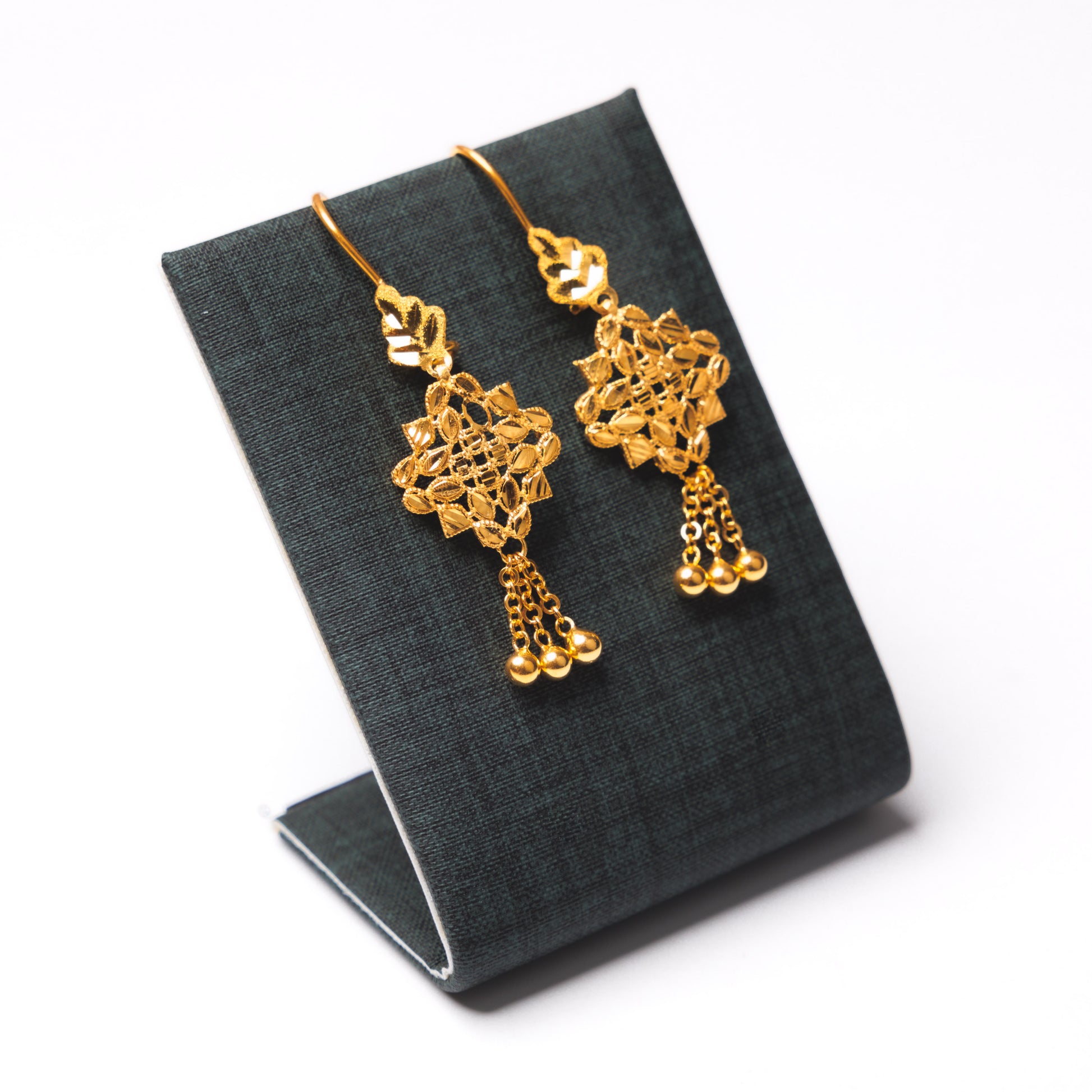 Gold Plated Sterling Silver 925 earrings D6, image 3 of 3