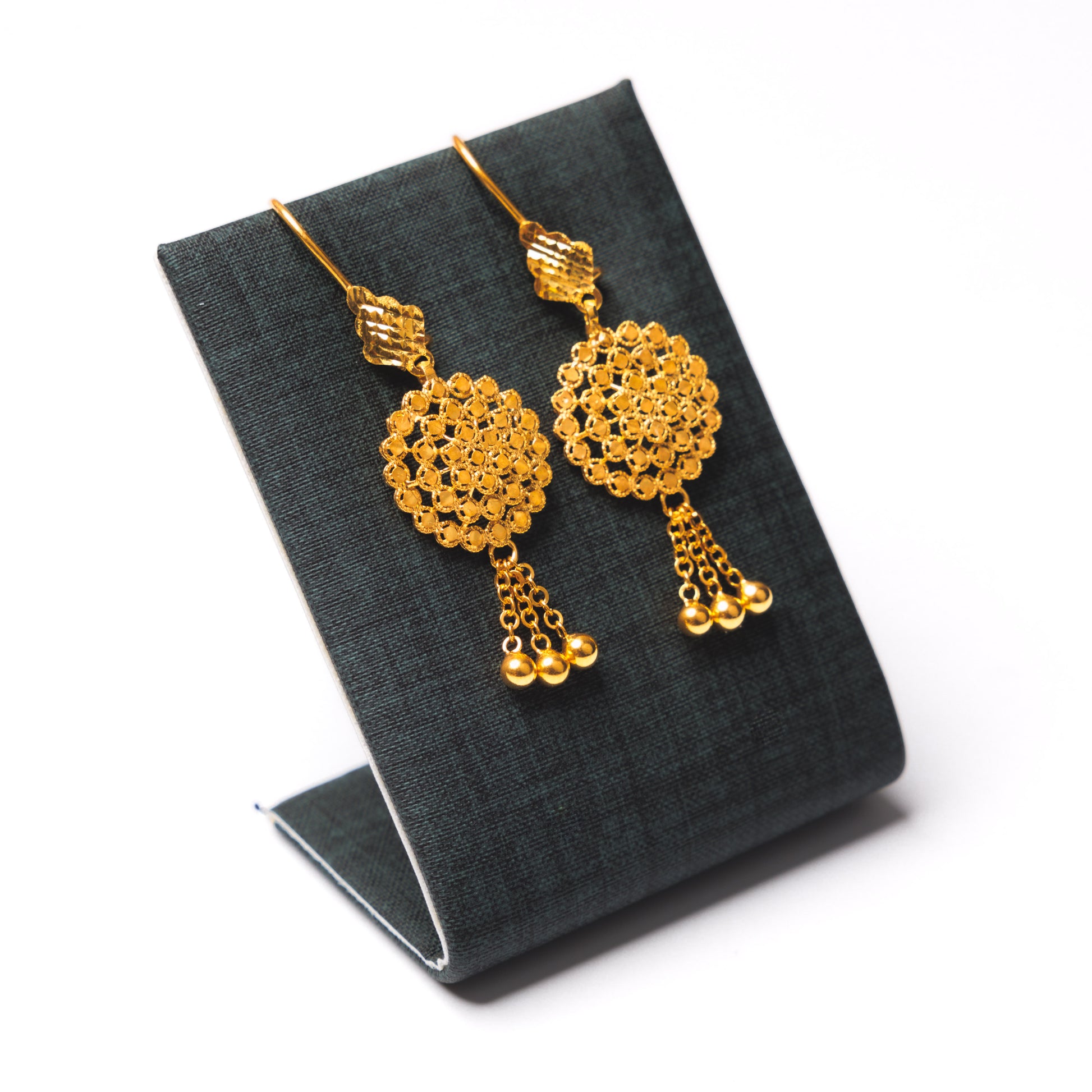 Gold Plated Sterling Silver 925 earrings D3, image 3 of 3