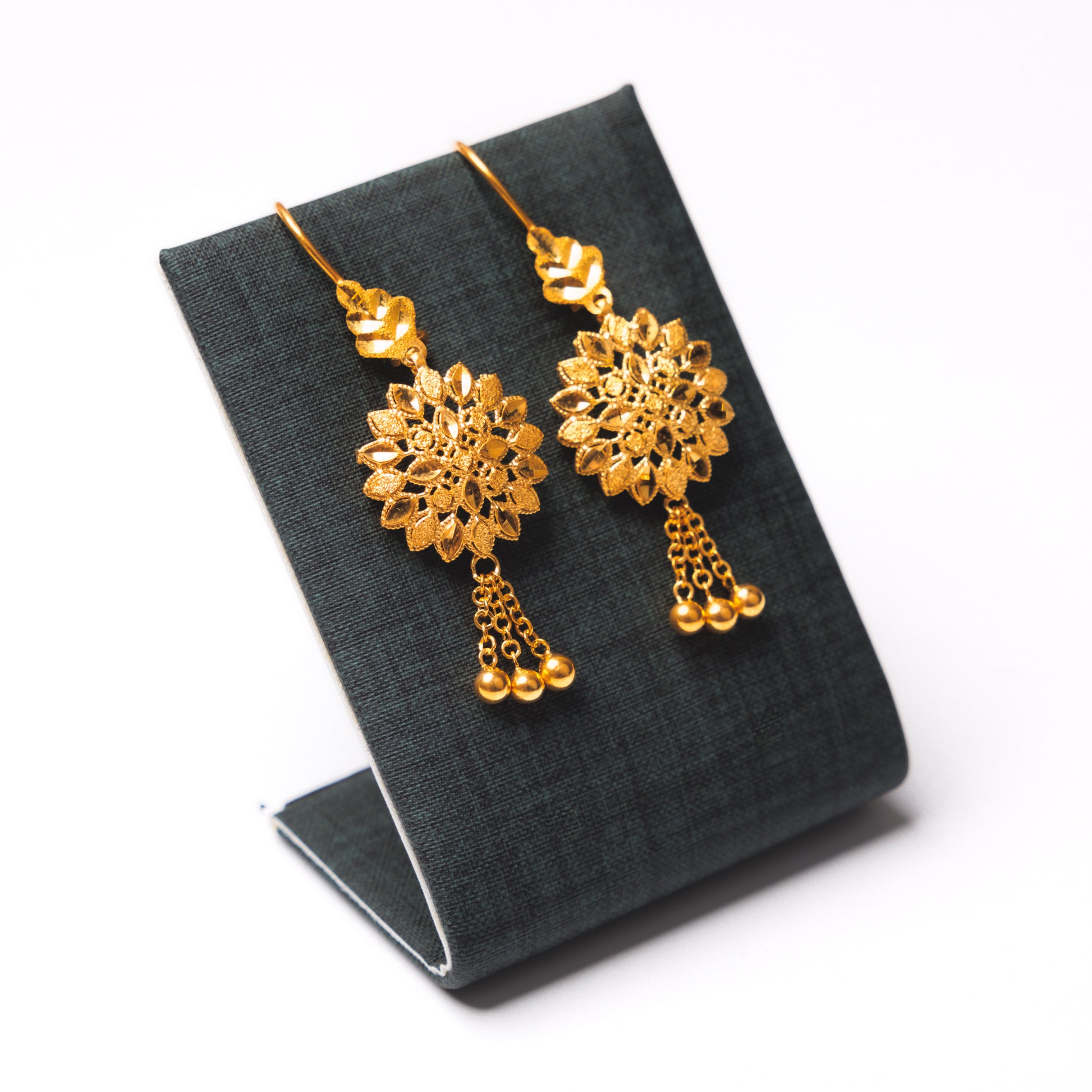 Gold Plated Sterling Silver 925 earrings D5, image 3 of 3