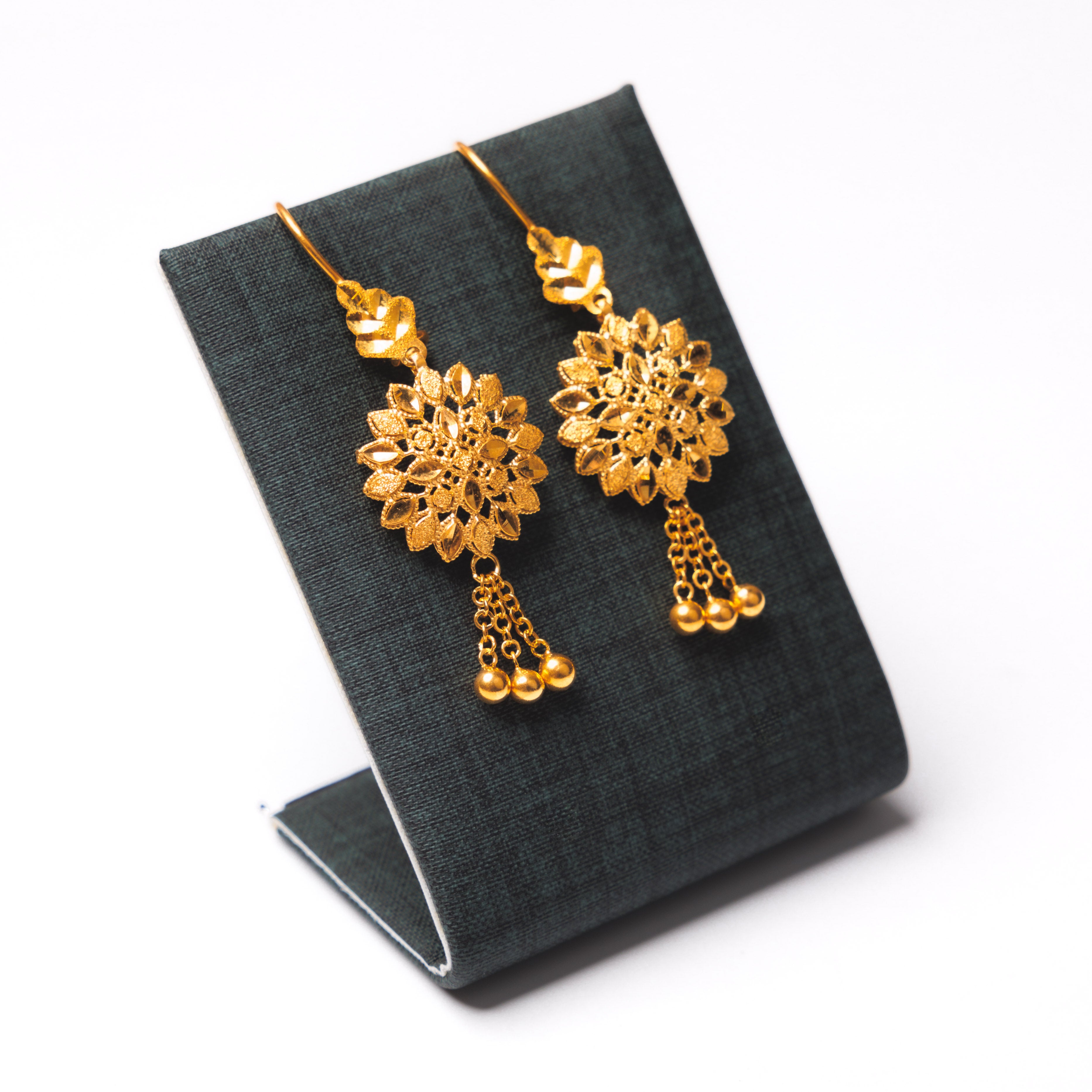 Gold Plated Sterling Silver 925 earrings D5, image 3 of 3