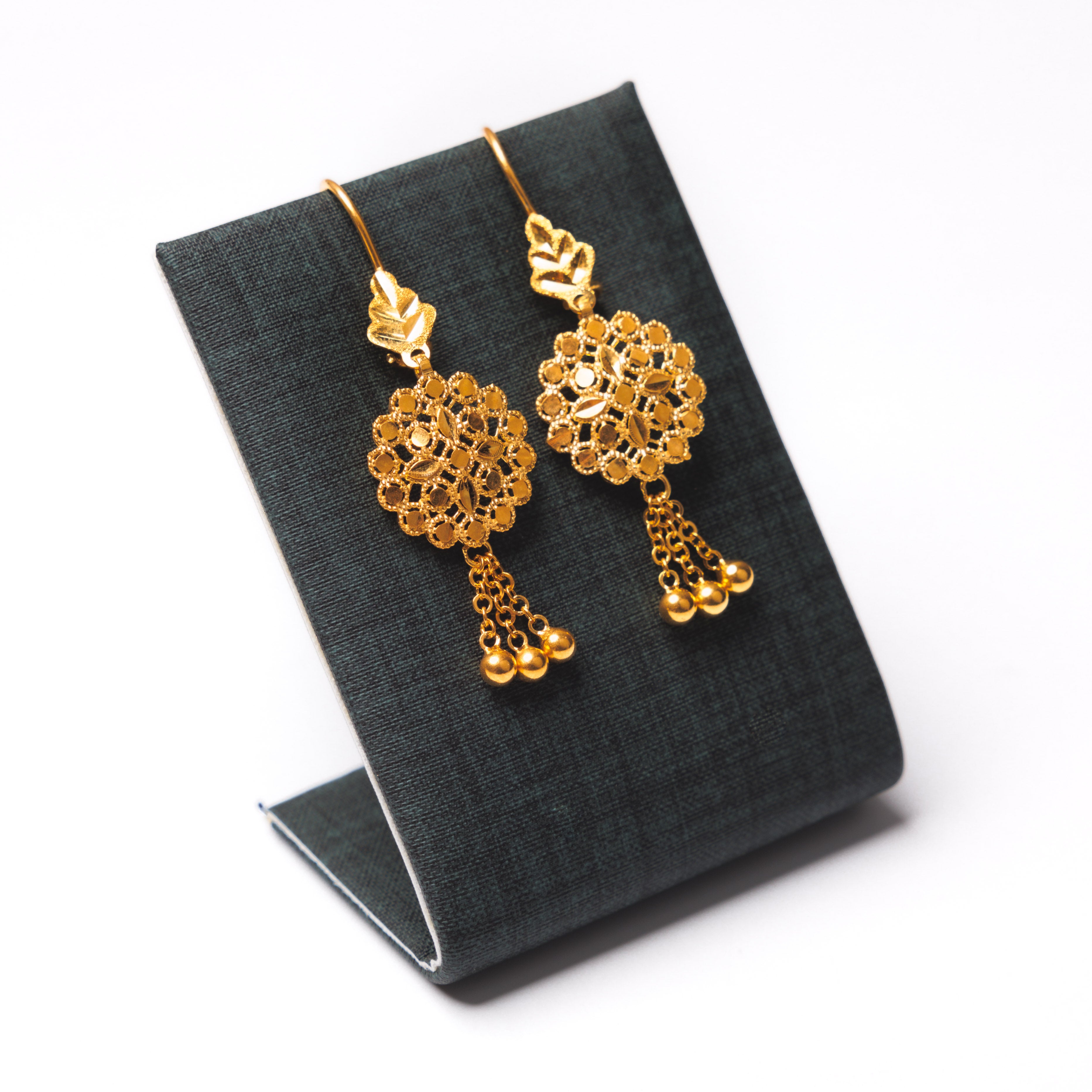 Gold Plated Sterling Silver 925 earrings D4, image 3 of 3
