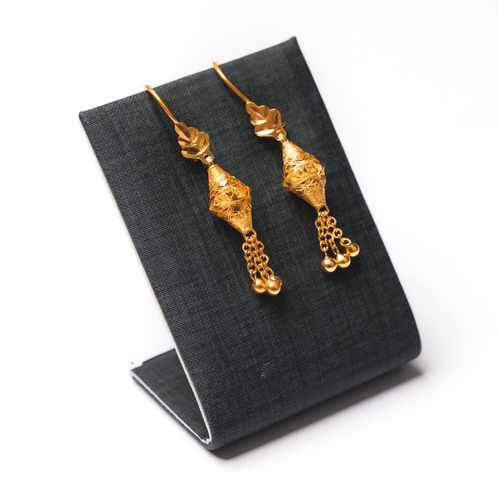 Barrel Shaped Earrings (D5) - Silver 925 & Gold Plated