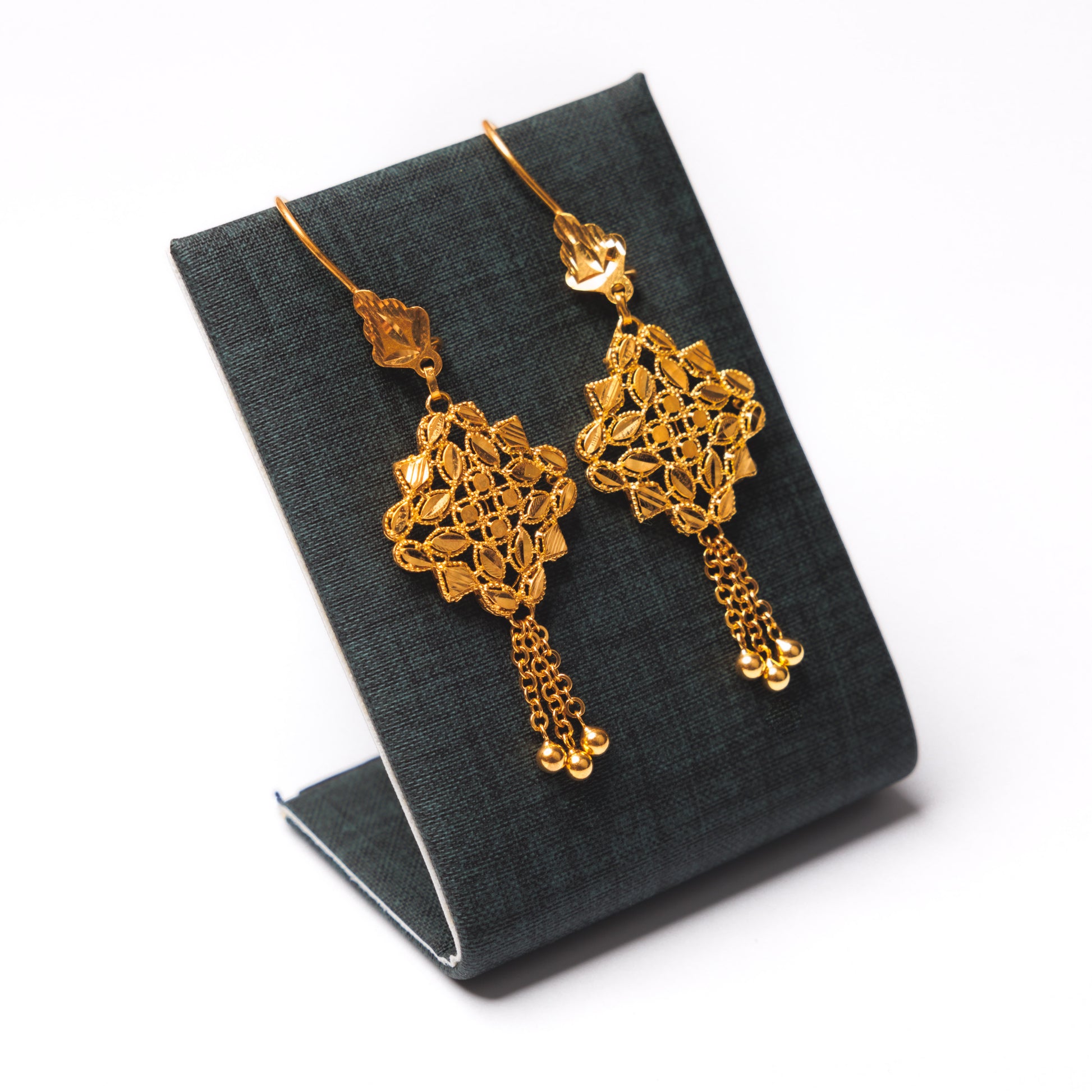 Gold Plated Sterling Silver 925 earrings D6, image 2 of 3