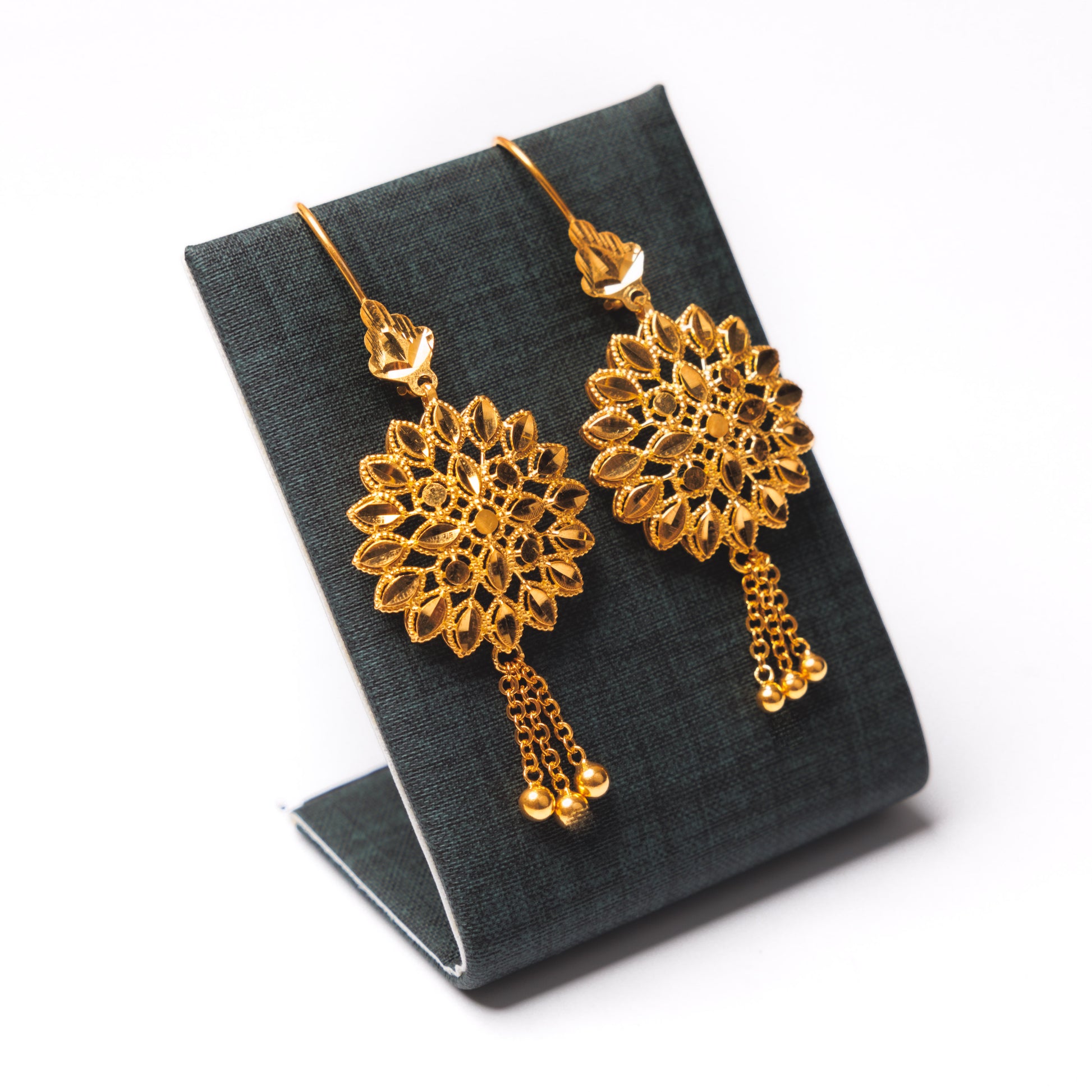 Gold Plated Sterling Silver 925 earrings D5, image 2 of 3