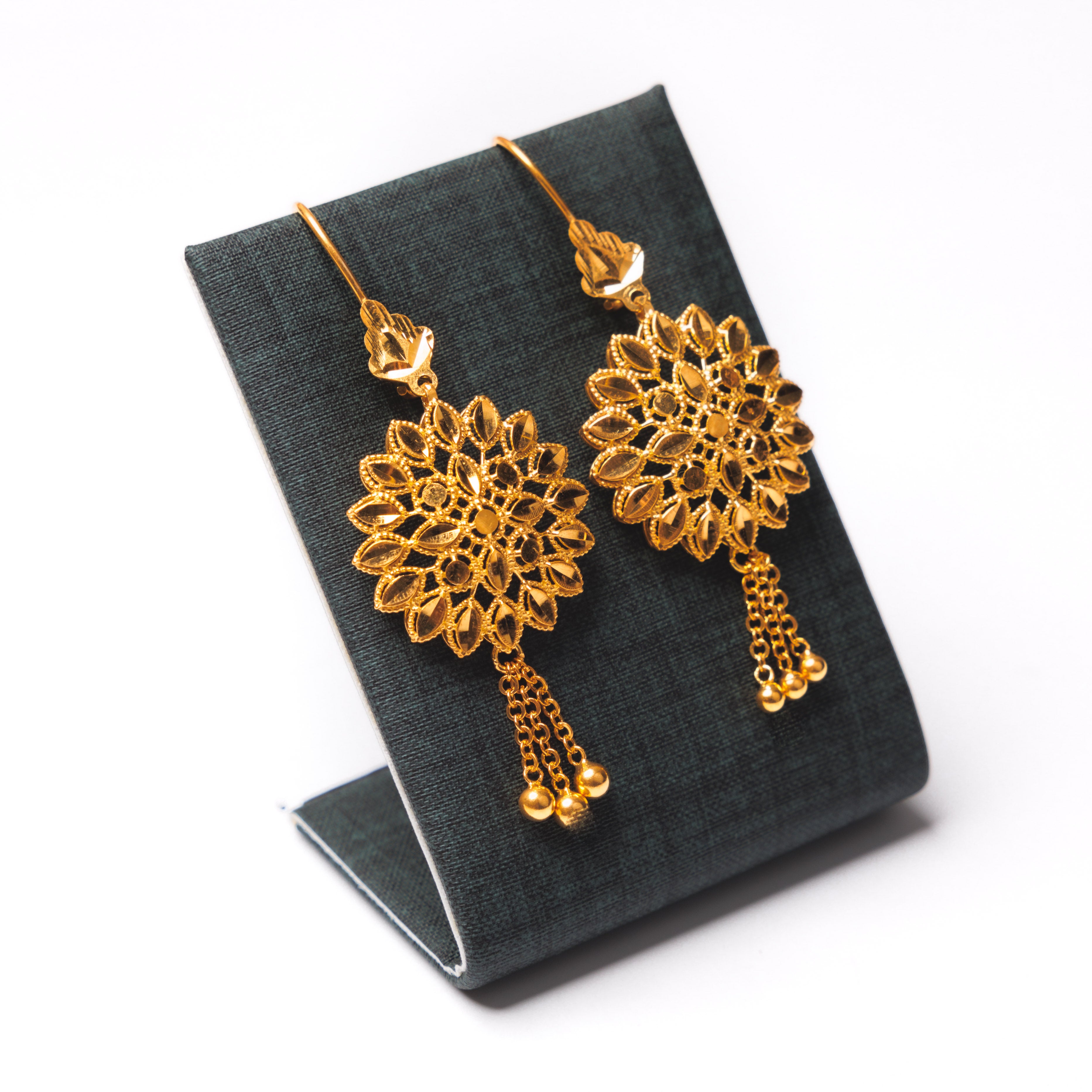 Gold Plated Sterling Silver 925 earrings D5, image 2 of 3