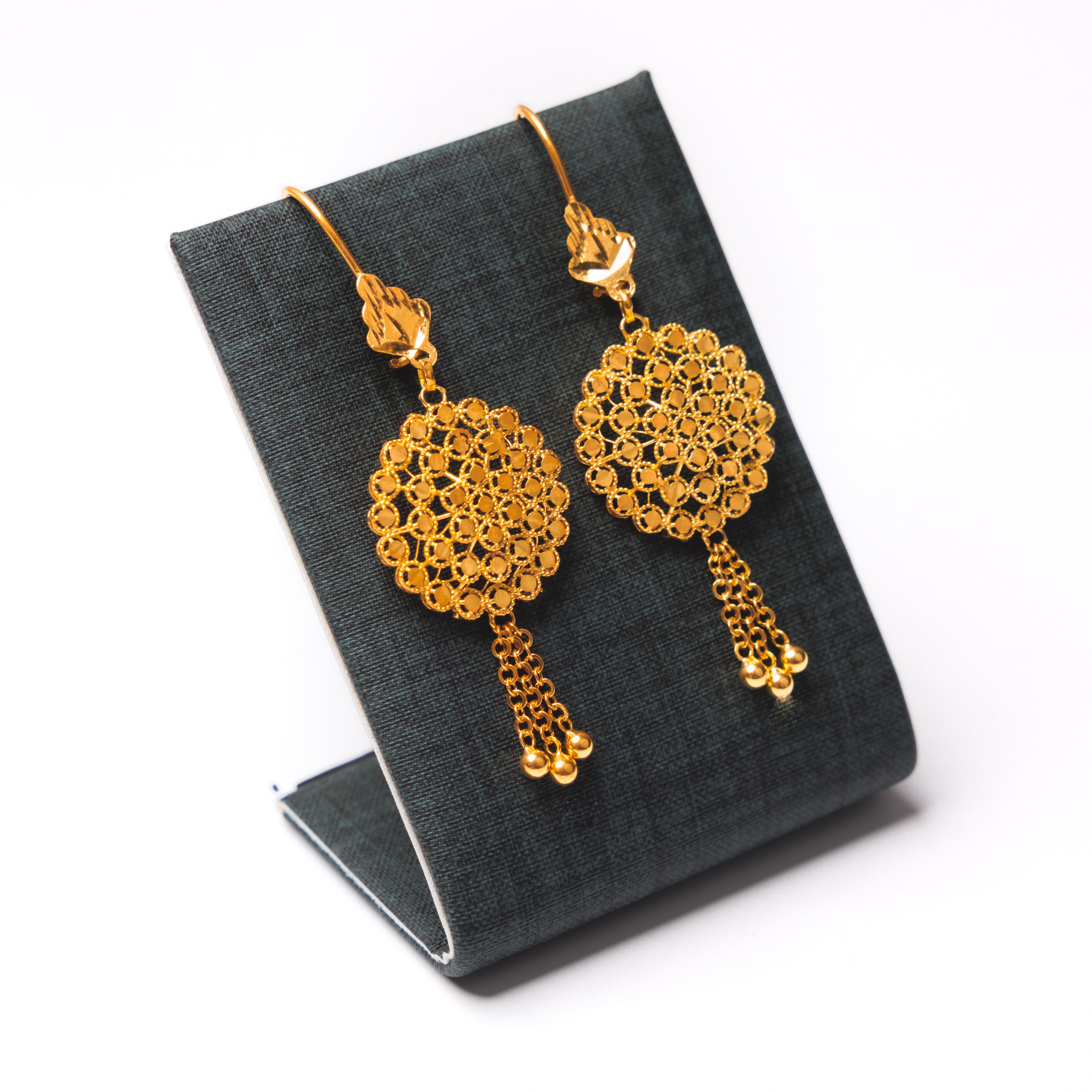 Gold Plated Sterling Silver 925 earrings D3, image 2 of 3