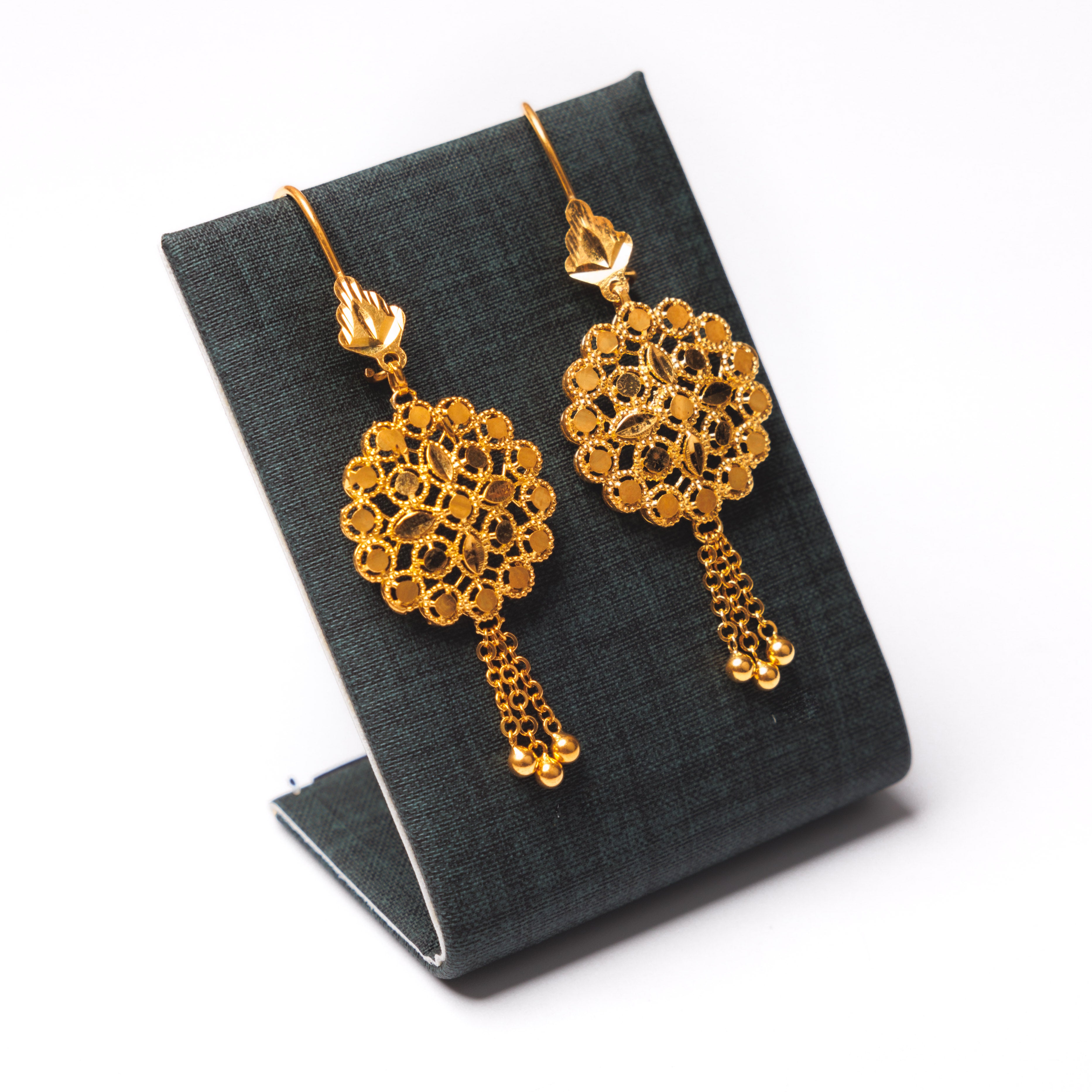 Gold Plated Sterling Silver 925 earrings D4, image 2 of 3
