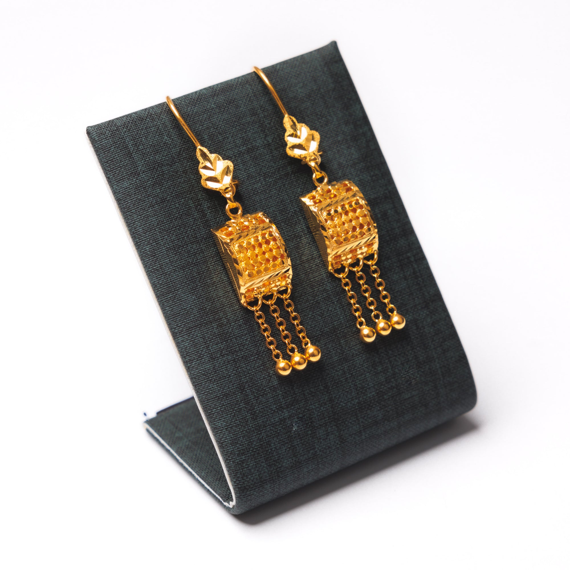 Square Earrings (D4) - Silver 925 & Gold Plated