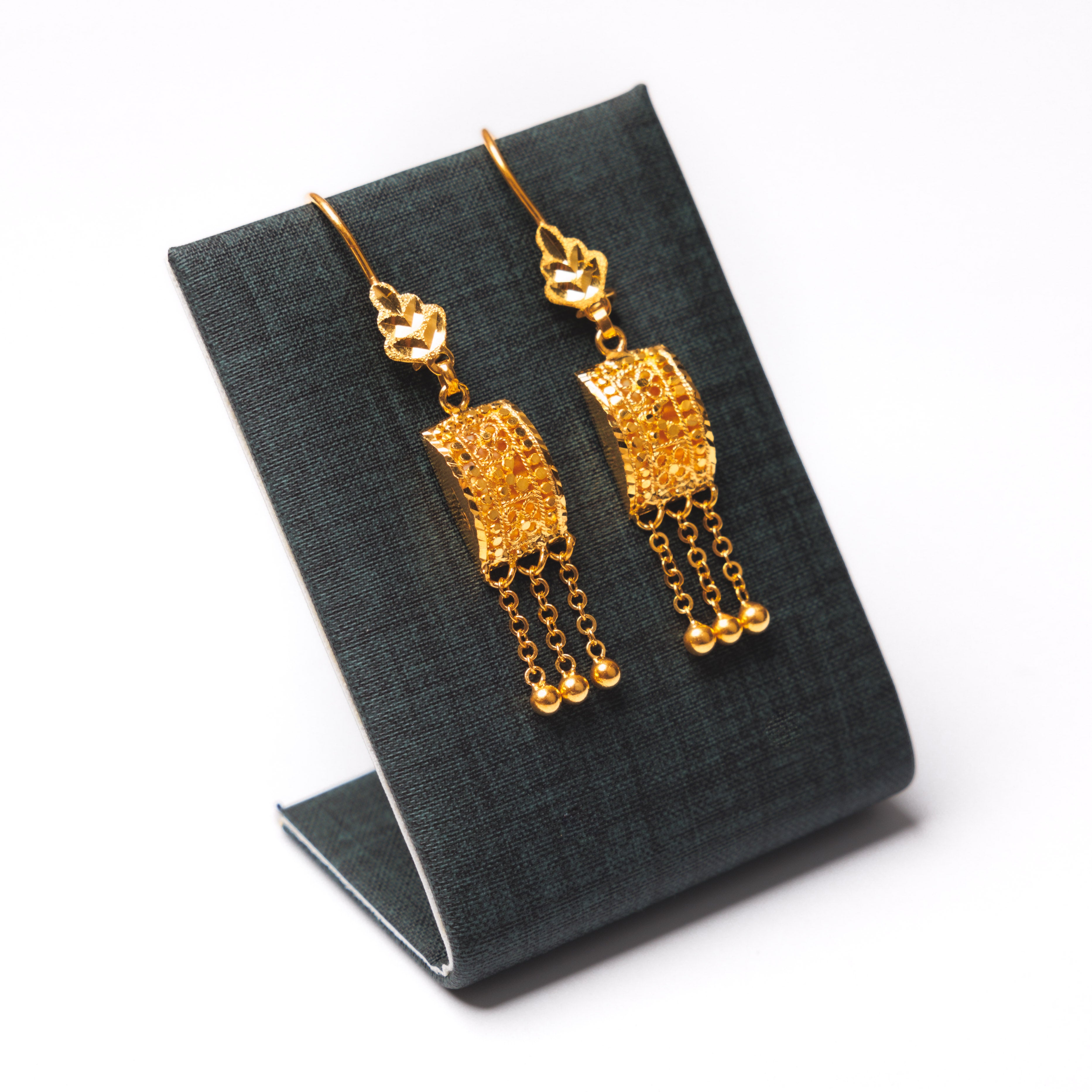 أقراط مربعة (D7) - Silver 925 و Gold Plated