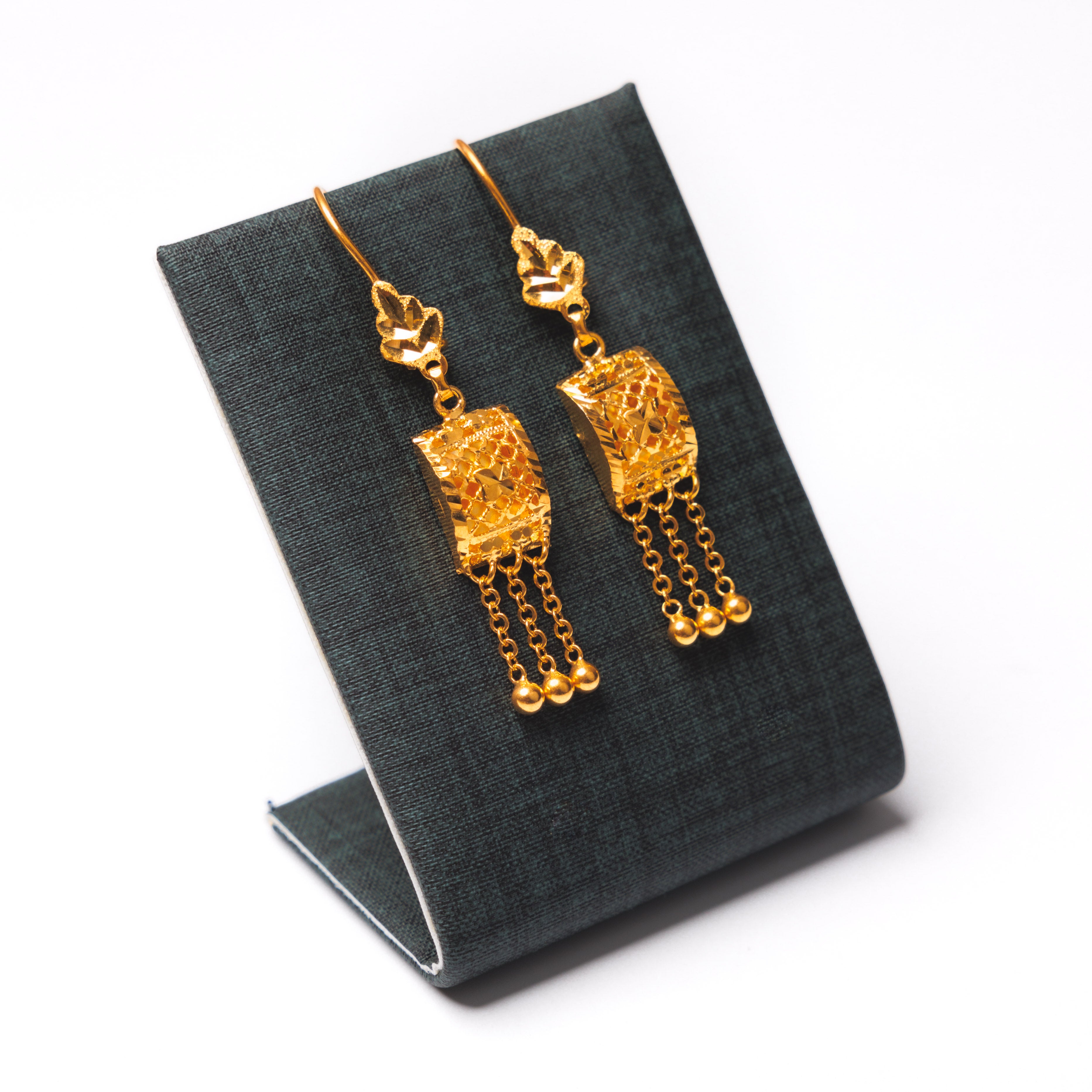 أقراط مربعة (D5) - Silver 925 و Gold Plated