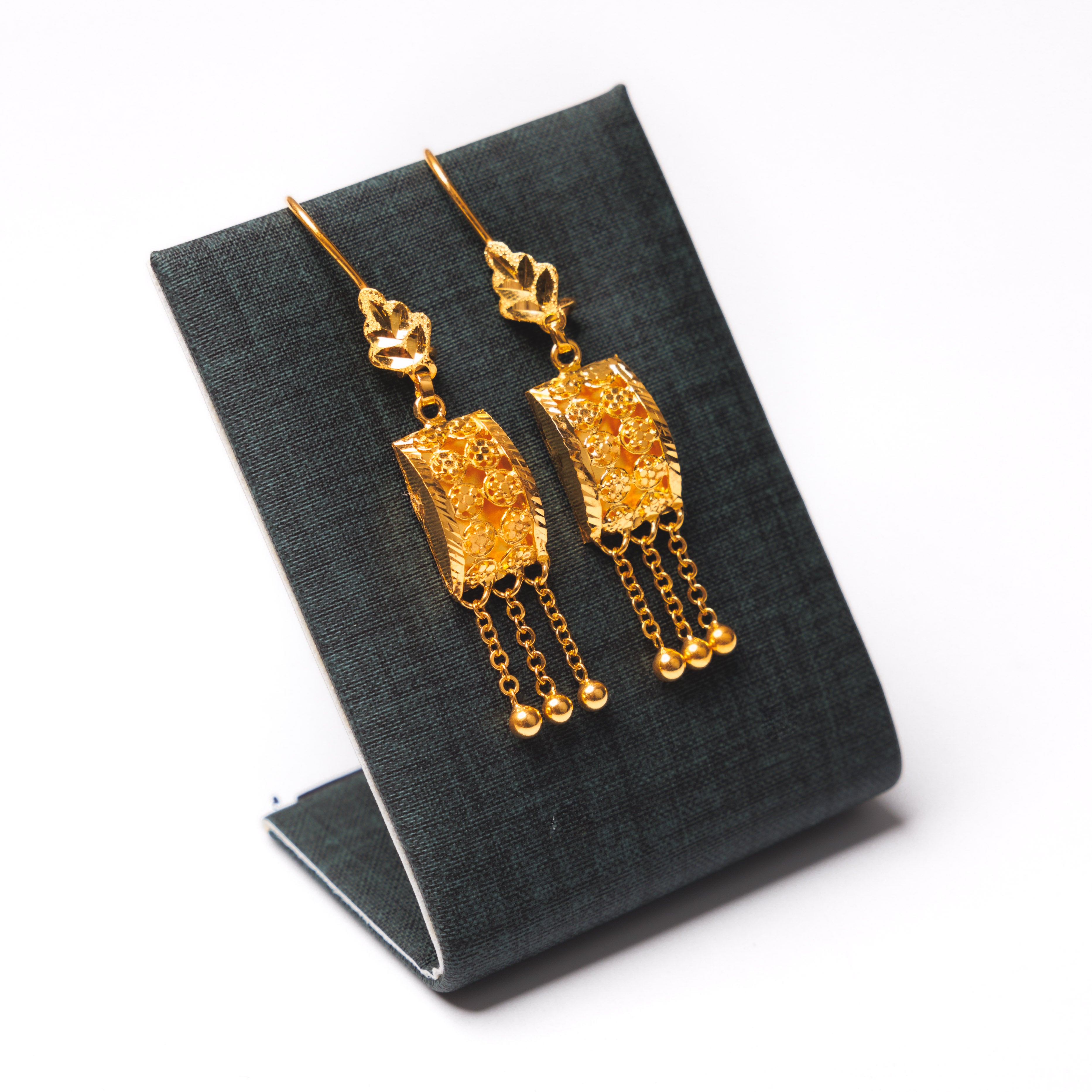 أقراط مربعة (D2) - Silver 925 و Gold Plated